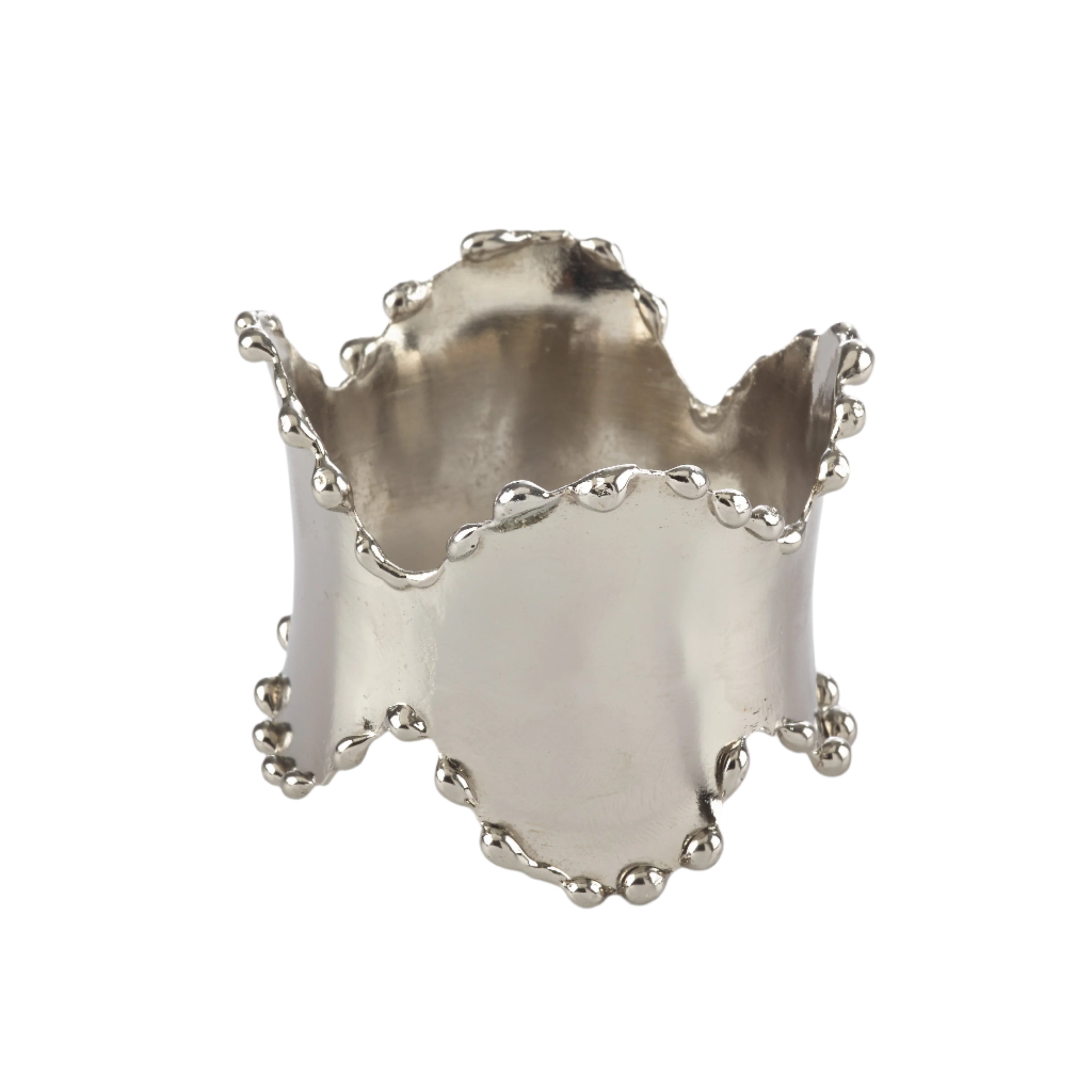 Classic Beaded Design Napkin Ring, Set of 4