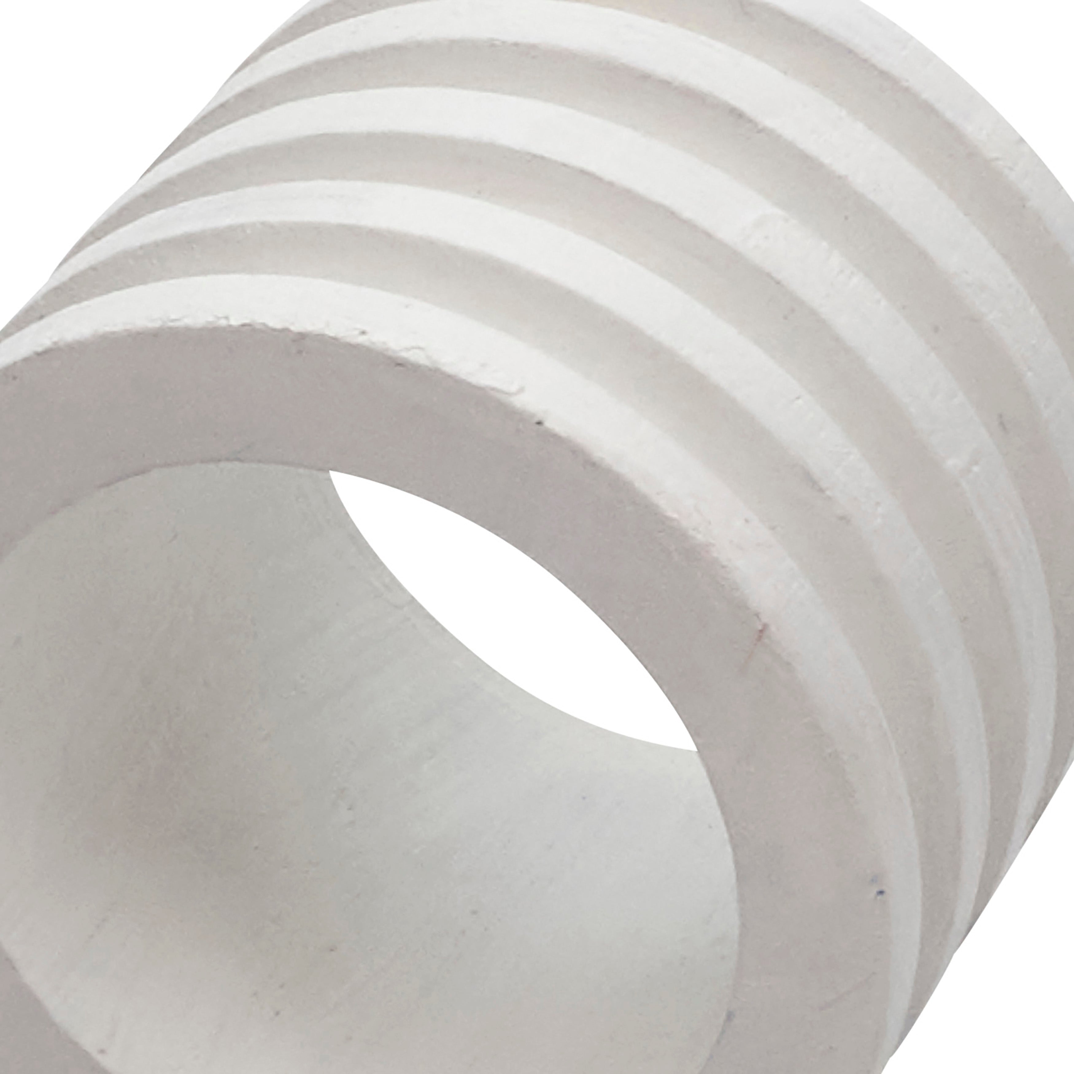 Textured Natural Wood Napkin Ring, Set of 4