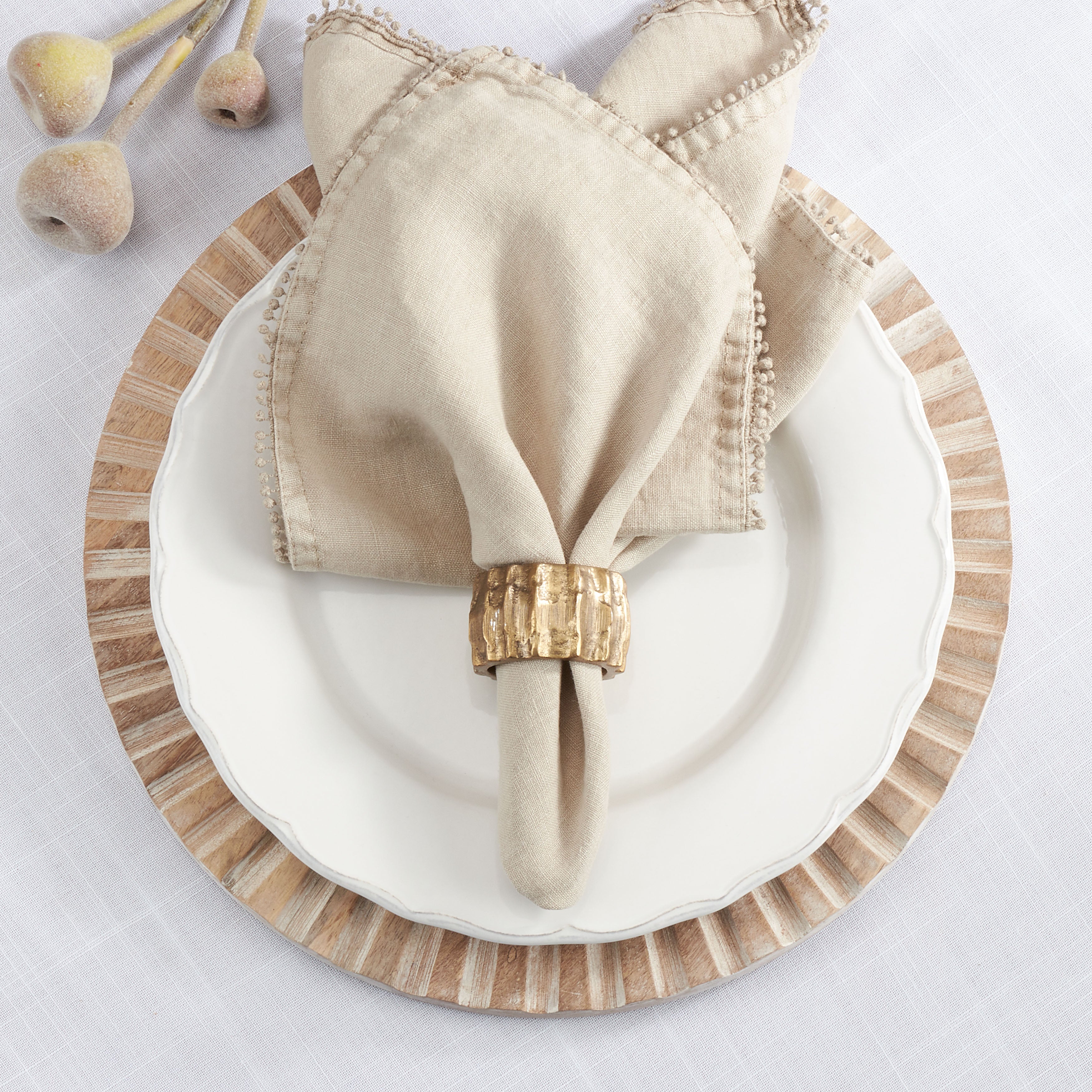 Ribbed Napkin Ring, Set of 4