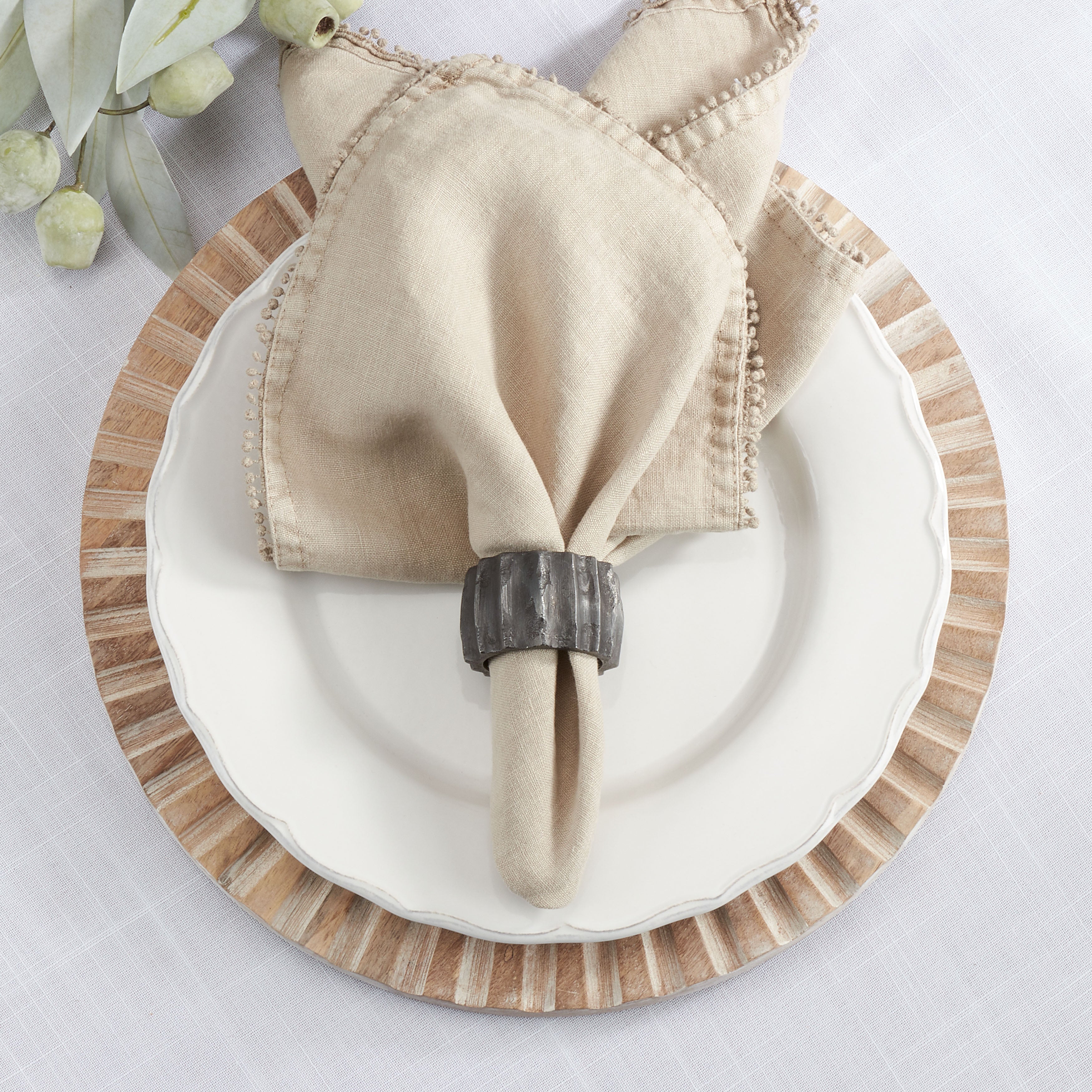 Ribbed Napkin Ring, Set of 4