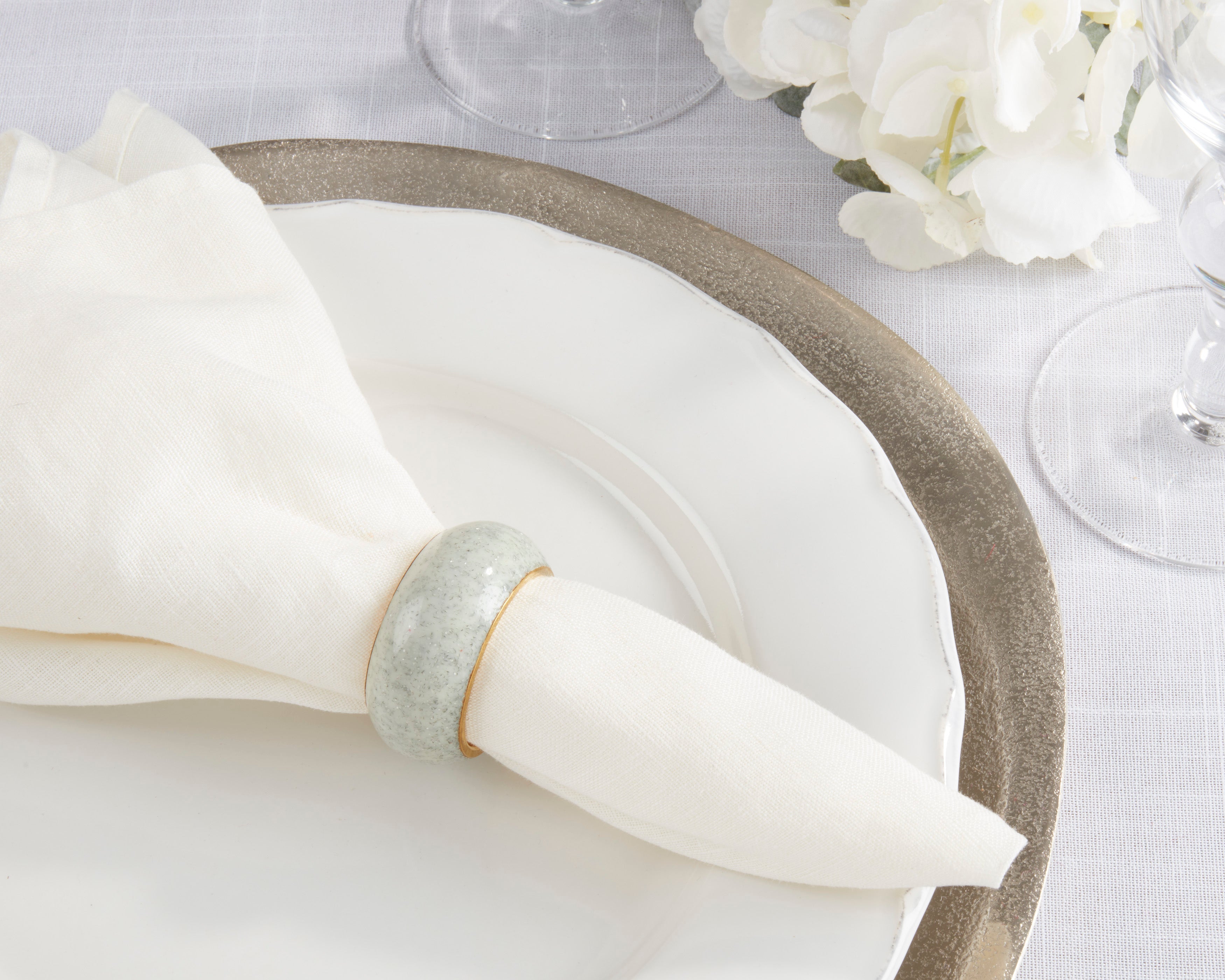 Dome Design Napkin Ring, Set of 4