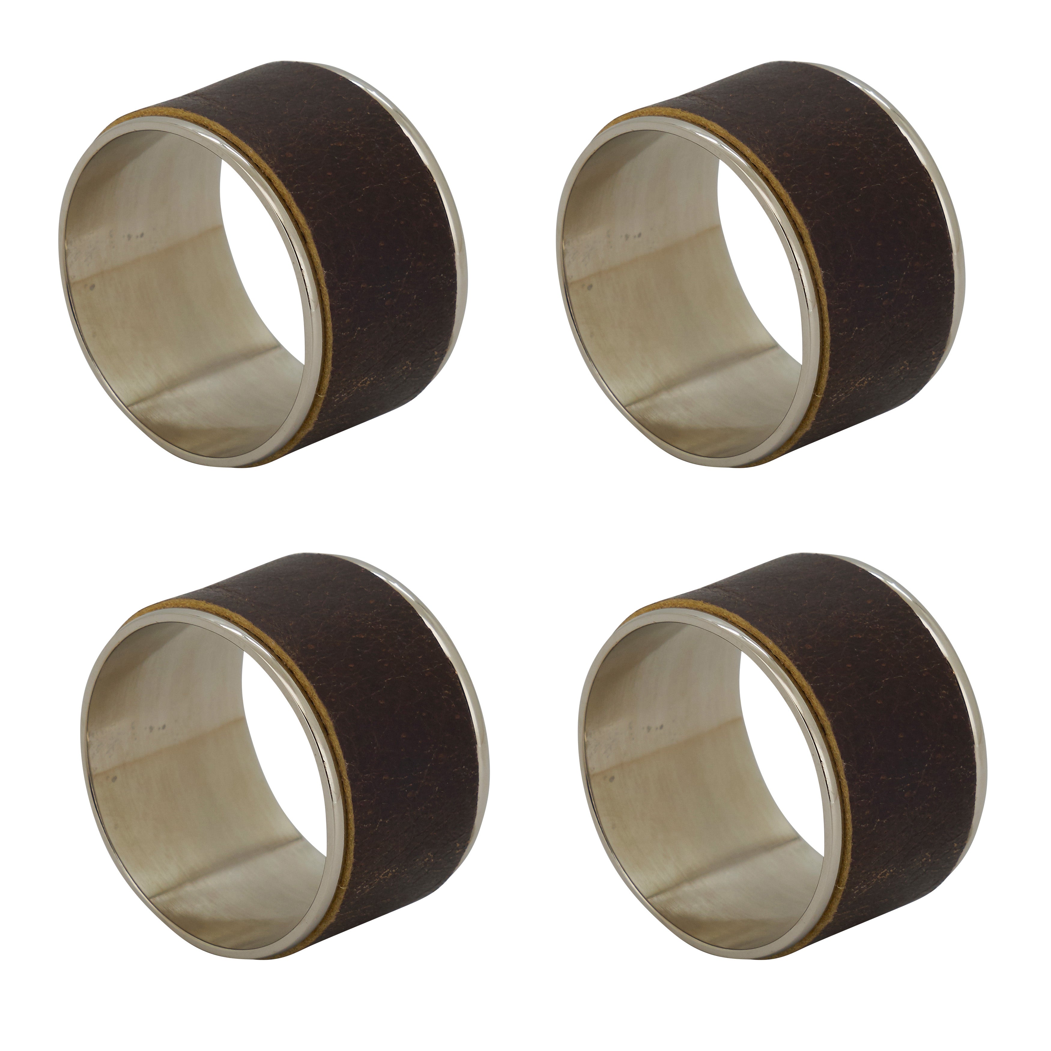 Leather Napkin Ring, Set of 4