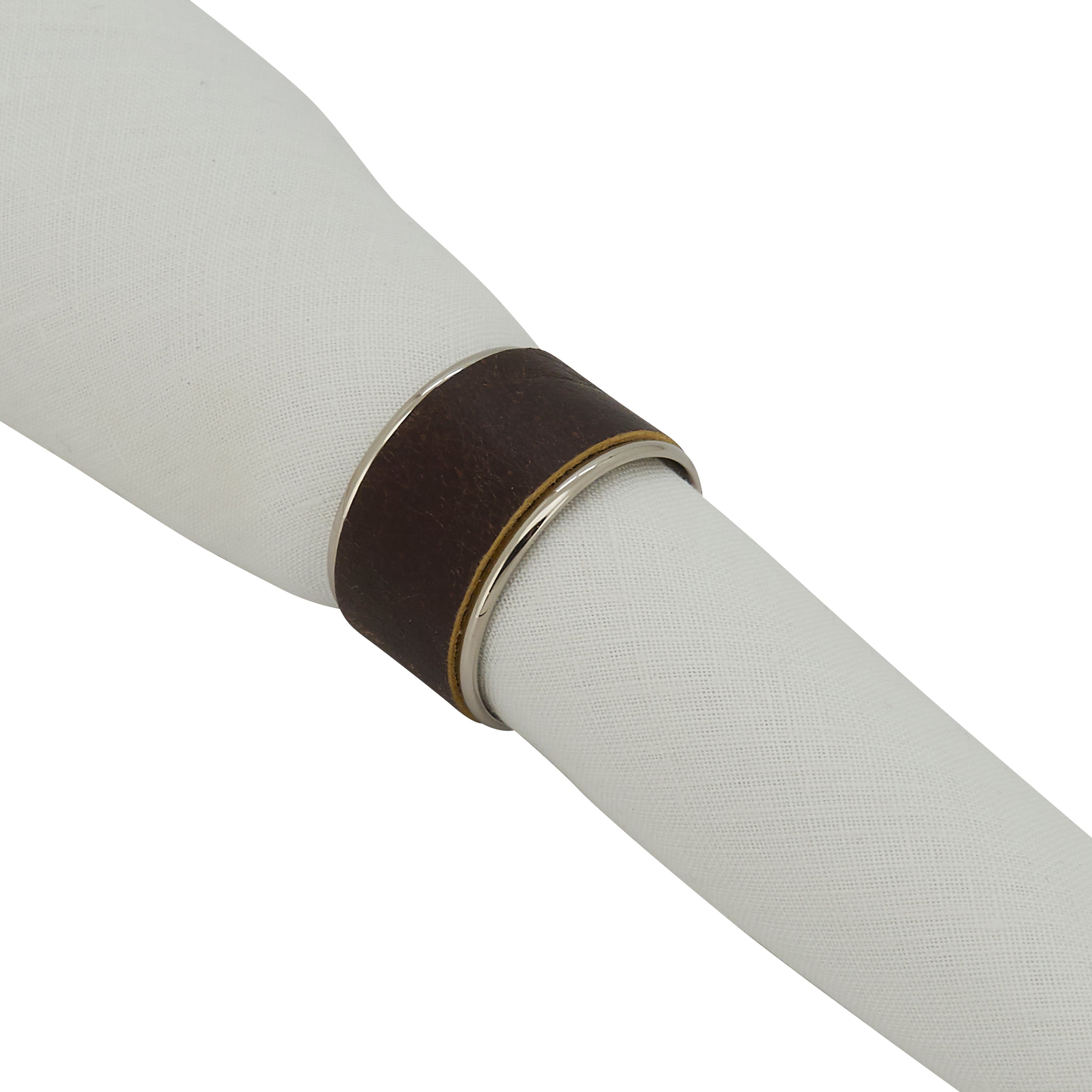 Leather Napkin Ring, Set of 4