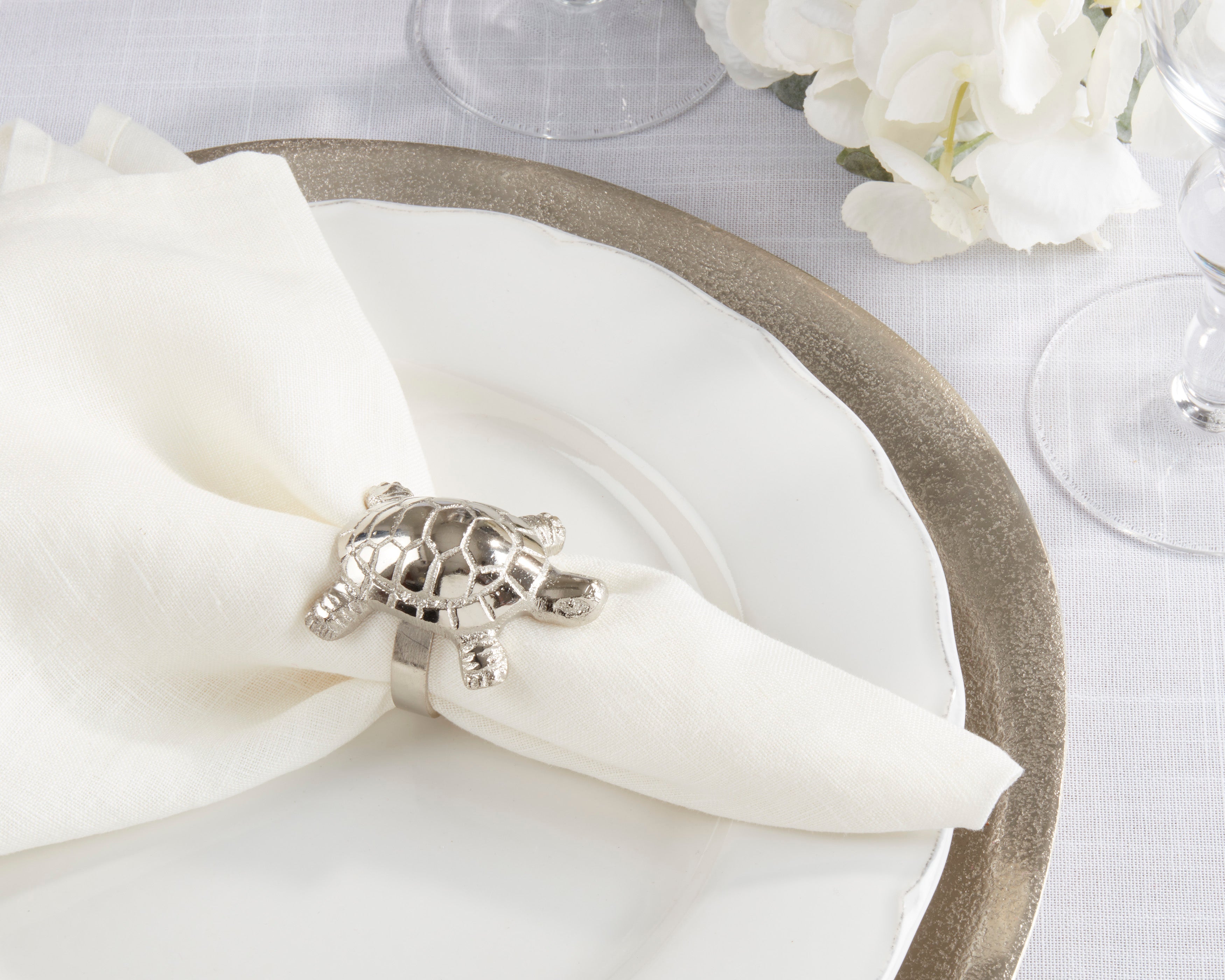 Turtle Design Napkin Ring, Set of 4