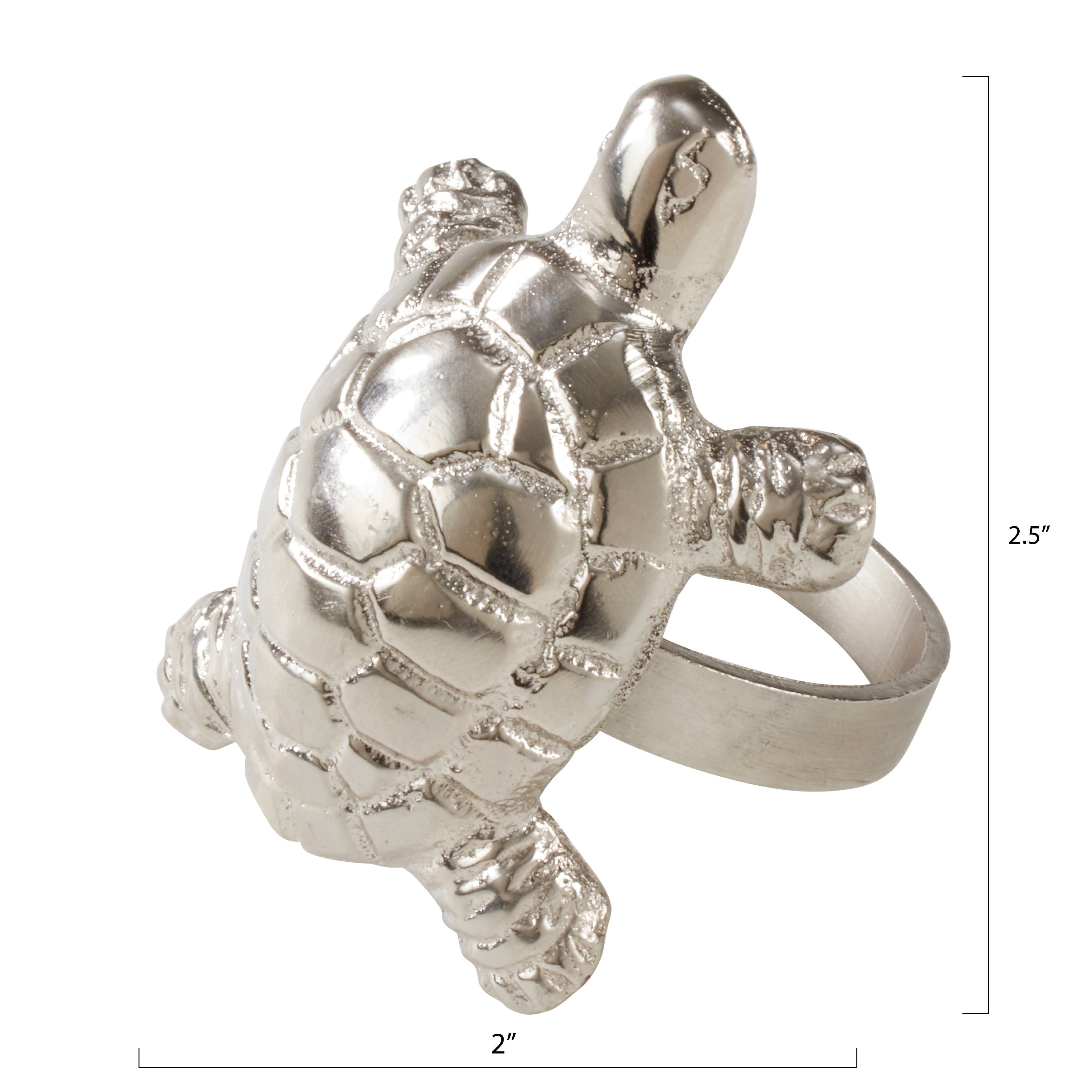 Turtle Design Napkin Ring, Set of 4