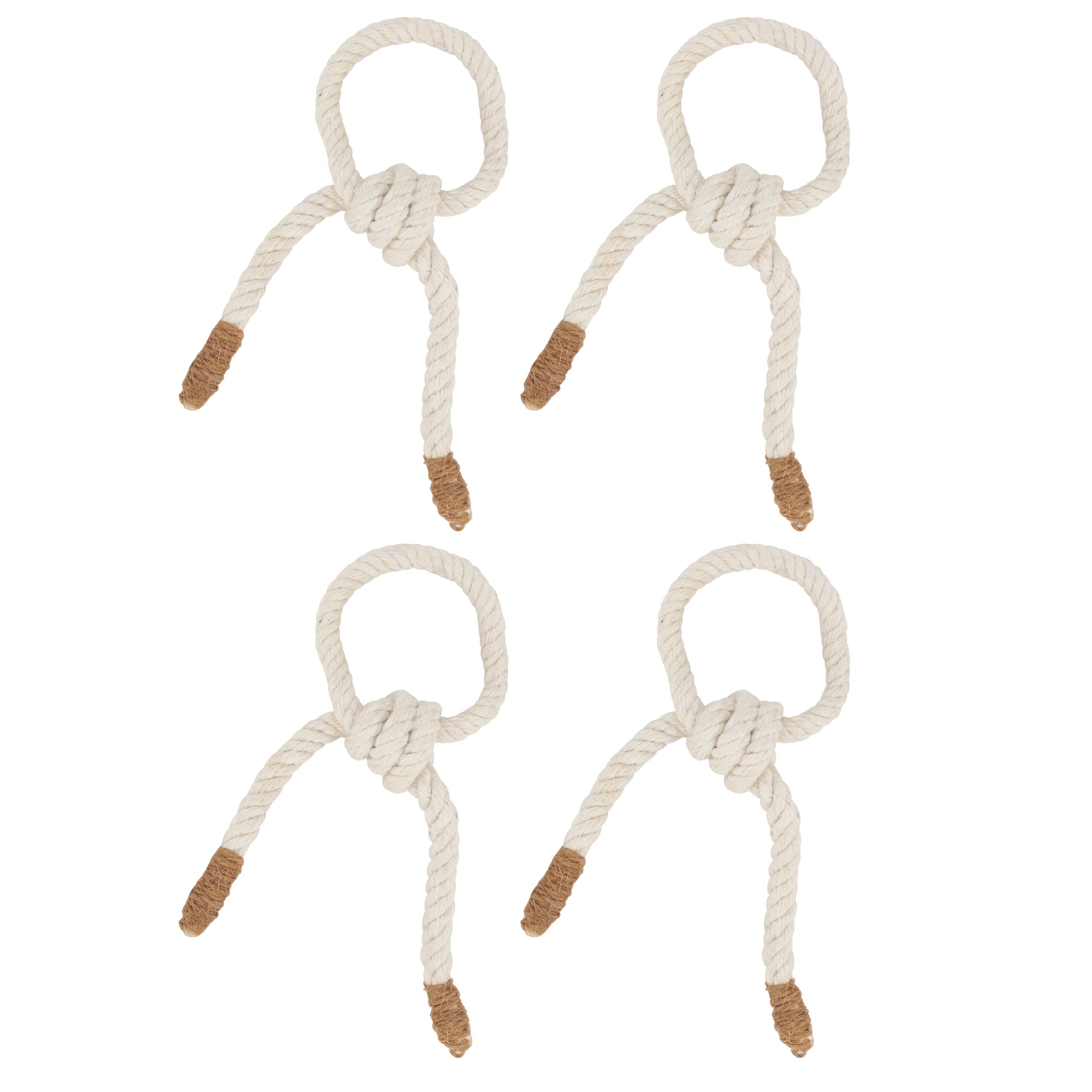 Knotted Rope Napkin Ring, Set of 4
