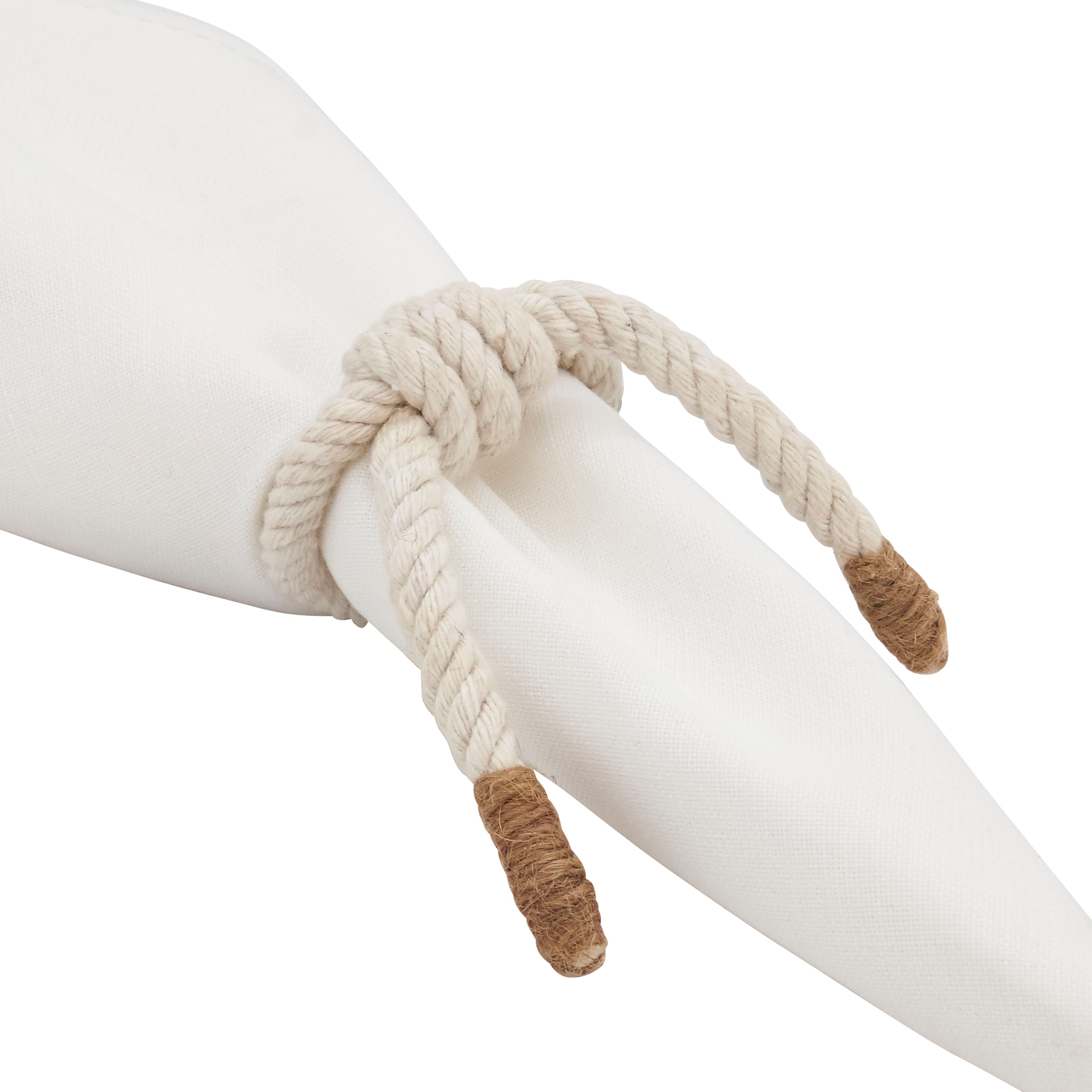 Knotted Rope Napkin Ring, Set of 4