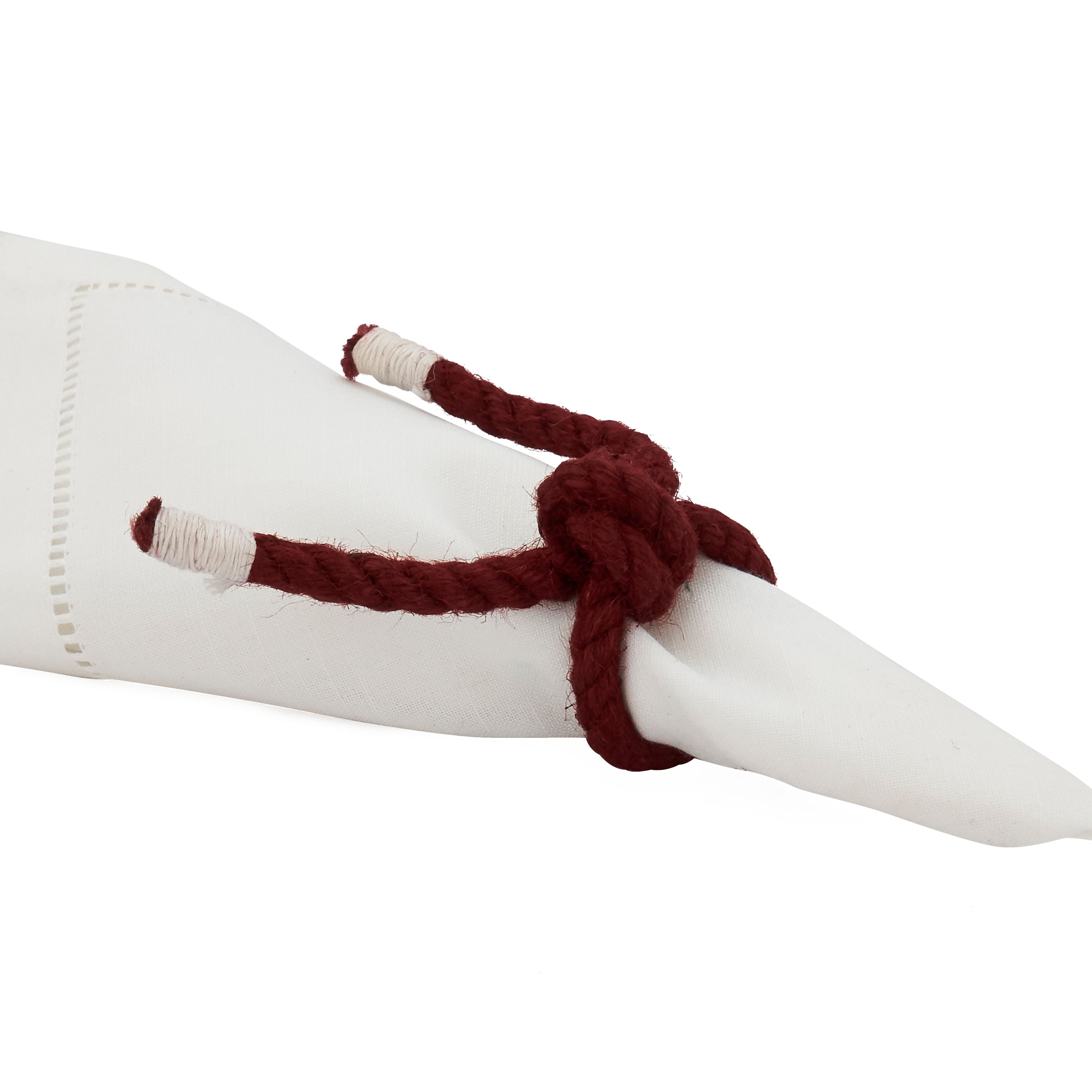 Knotted Rope Napkin Ring, Set of 4