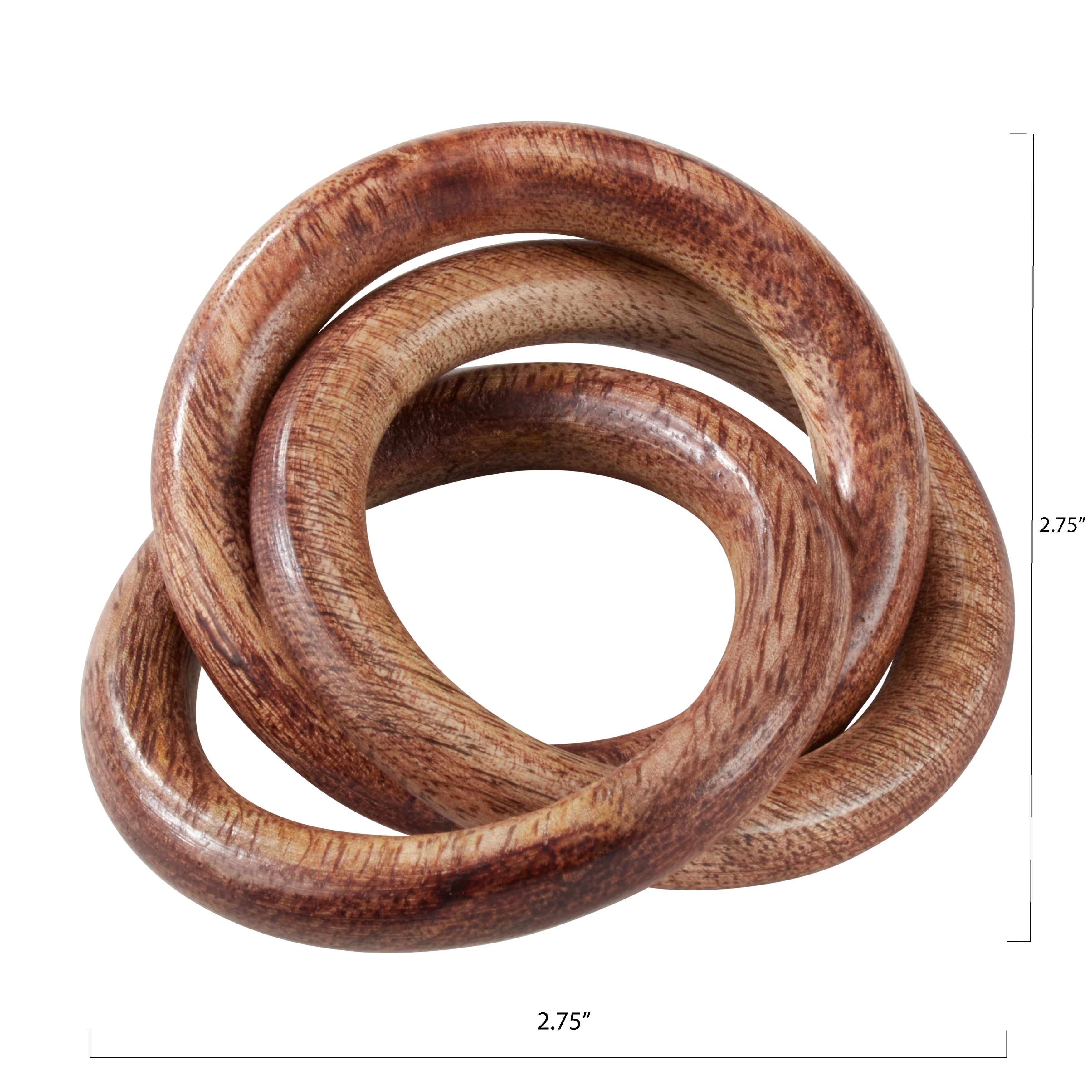 Wooden Interlock Napkin Ring, Set of 4