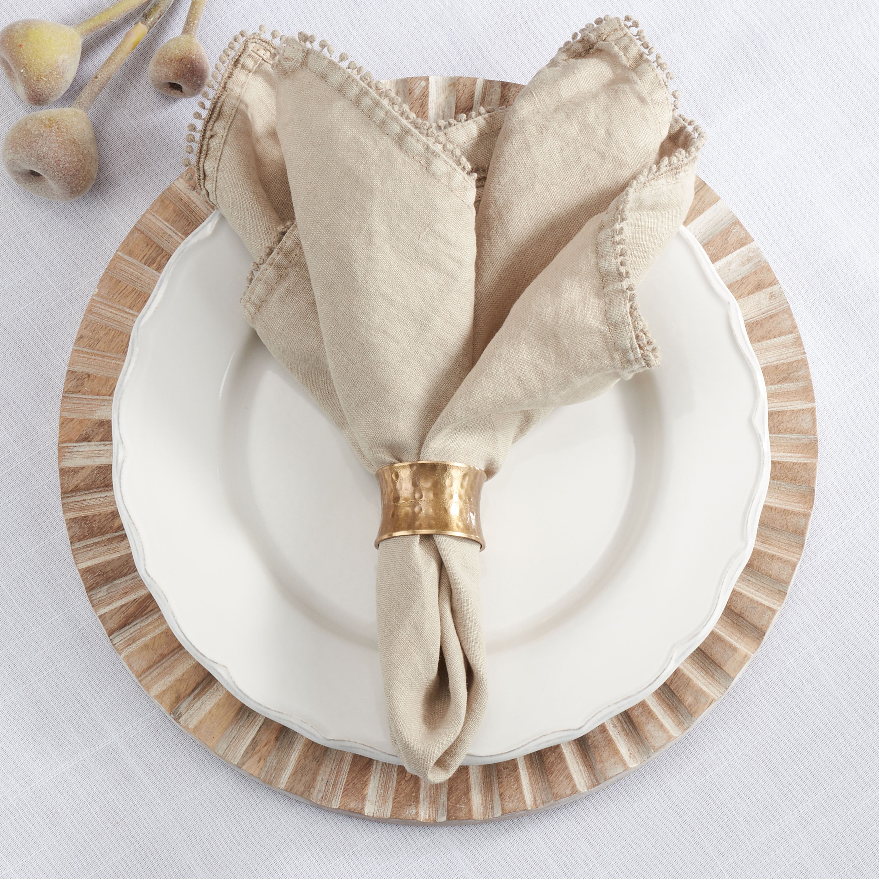 Hammered Napkin Ring, Set of 4