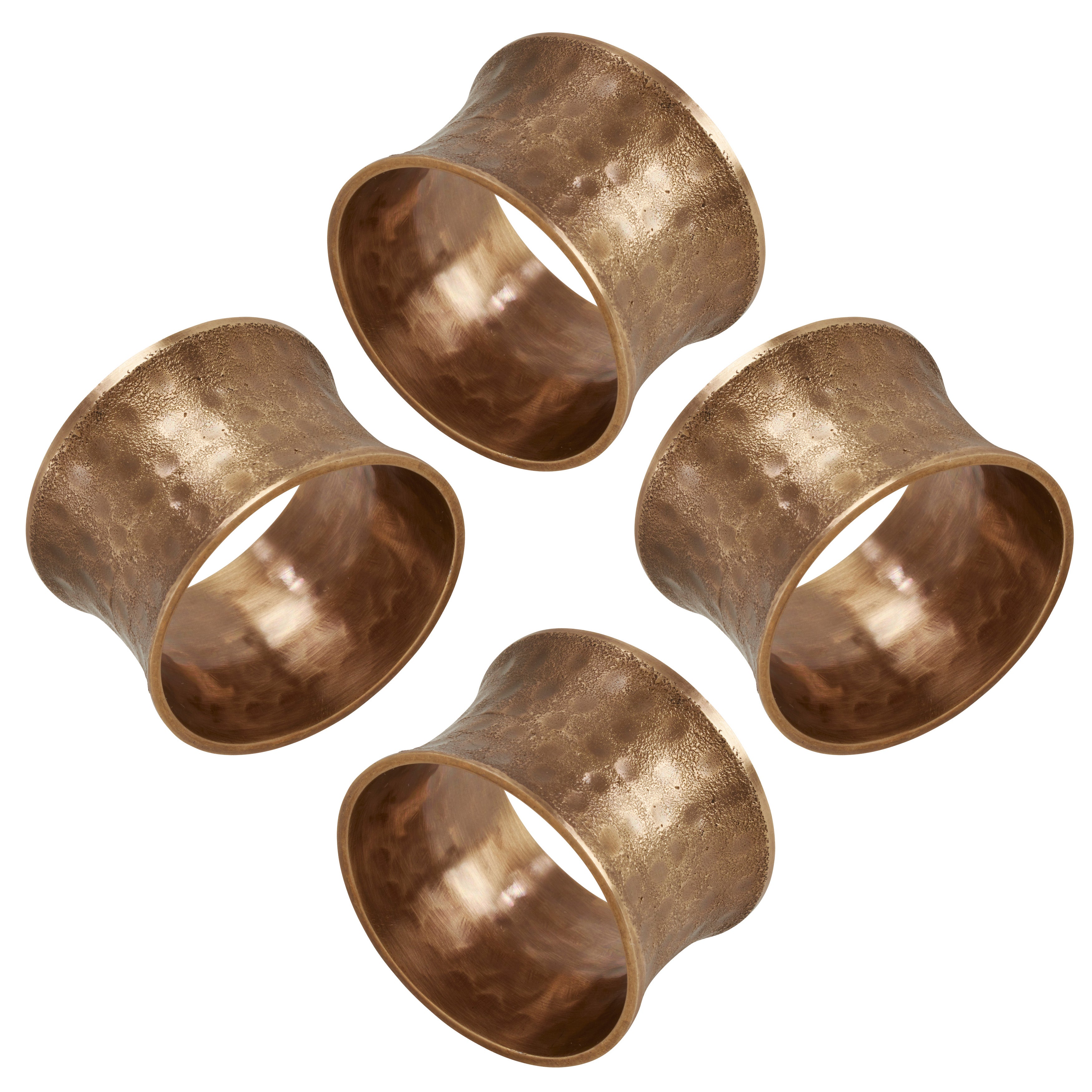 Hammered Napkin Ring, Set of 4