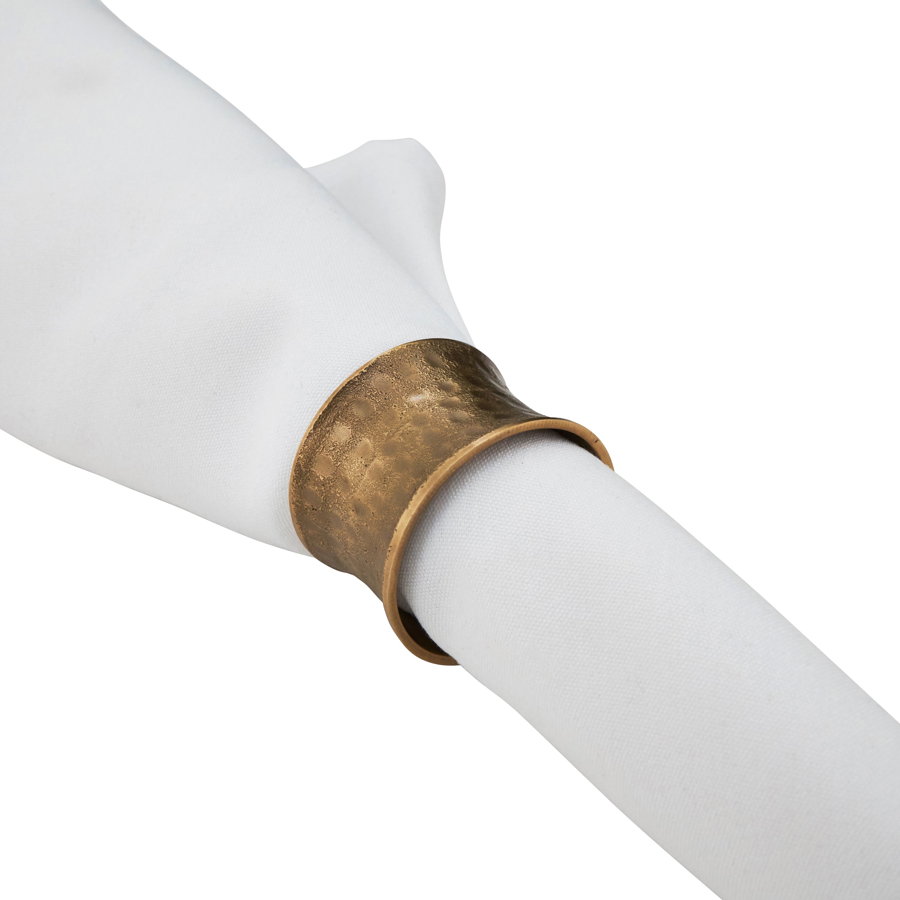 Hammered Napkin Ring, Set of 4