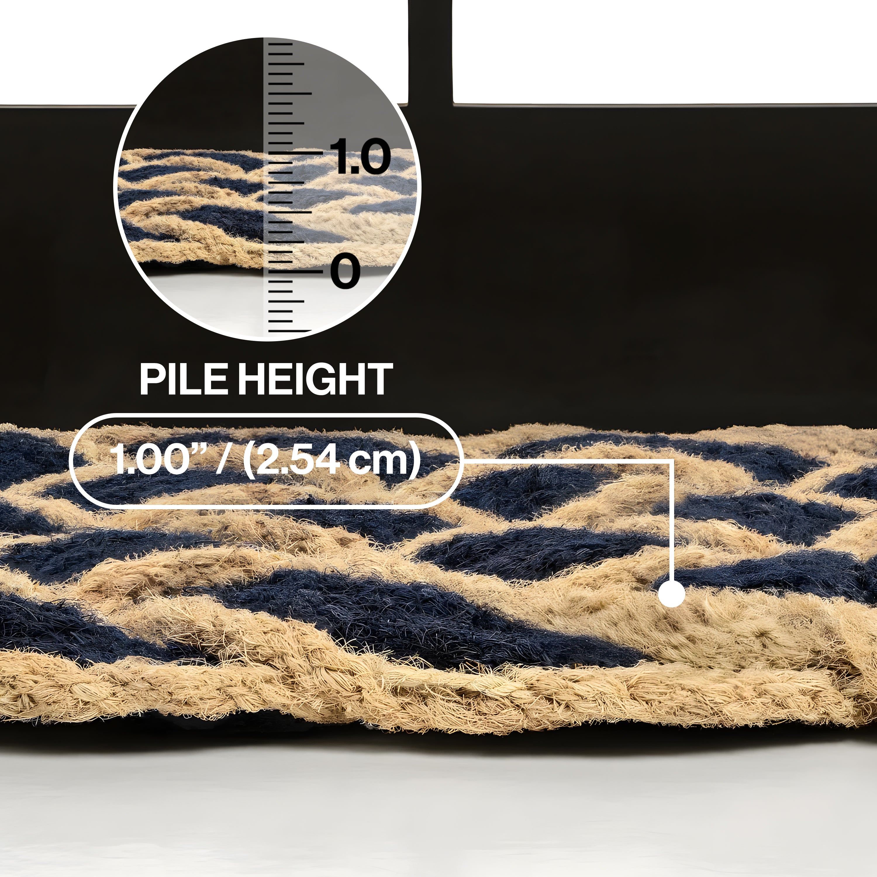 Maeve Classic Coastal Scalloped Basketweave Coir Indoor/Outdoor Door Mat, Set of 2