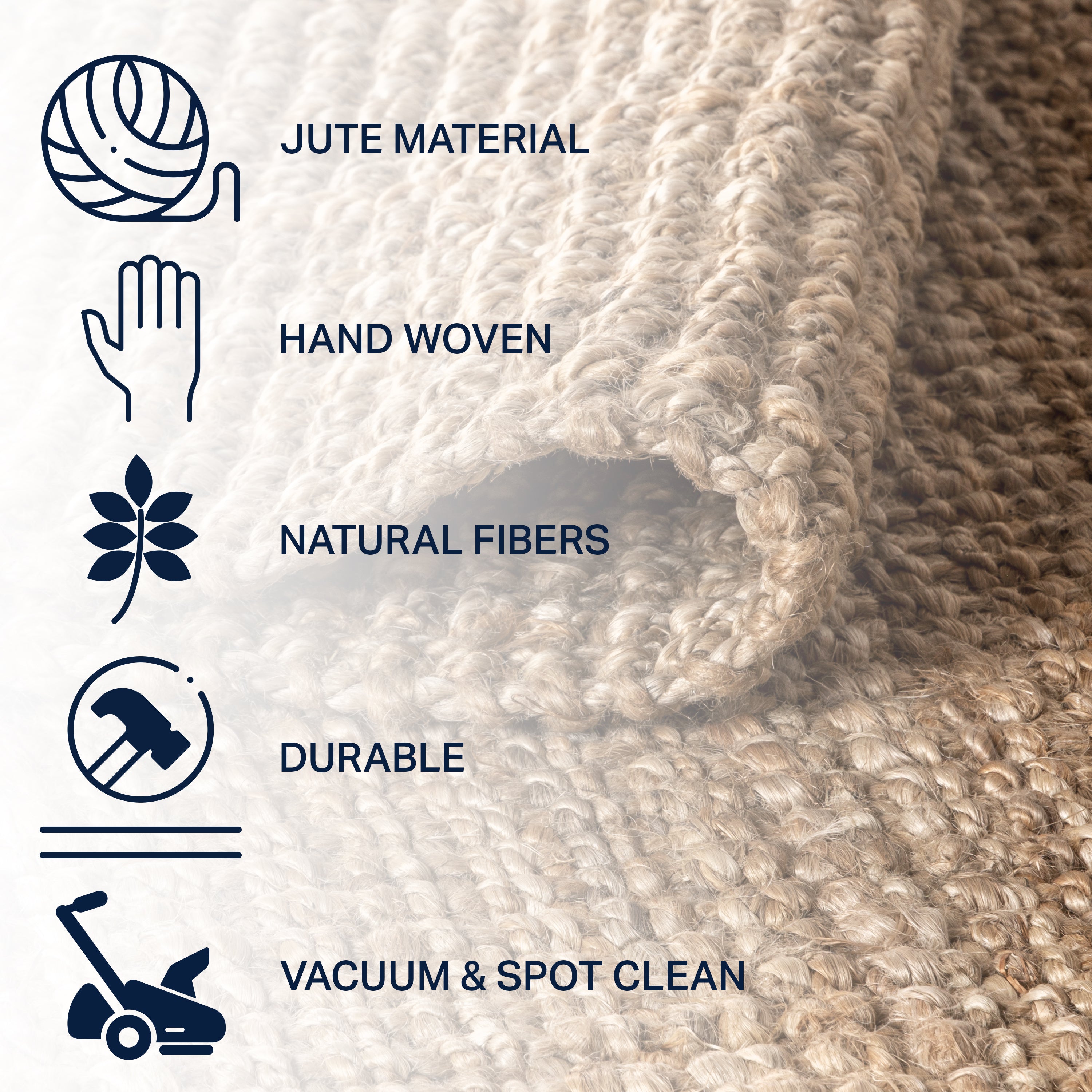 Pata Hand Woven Chunky Jute Area Rug