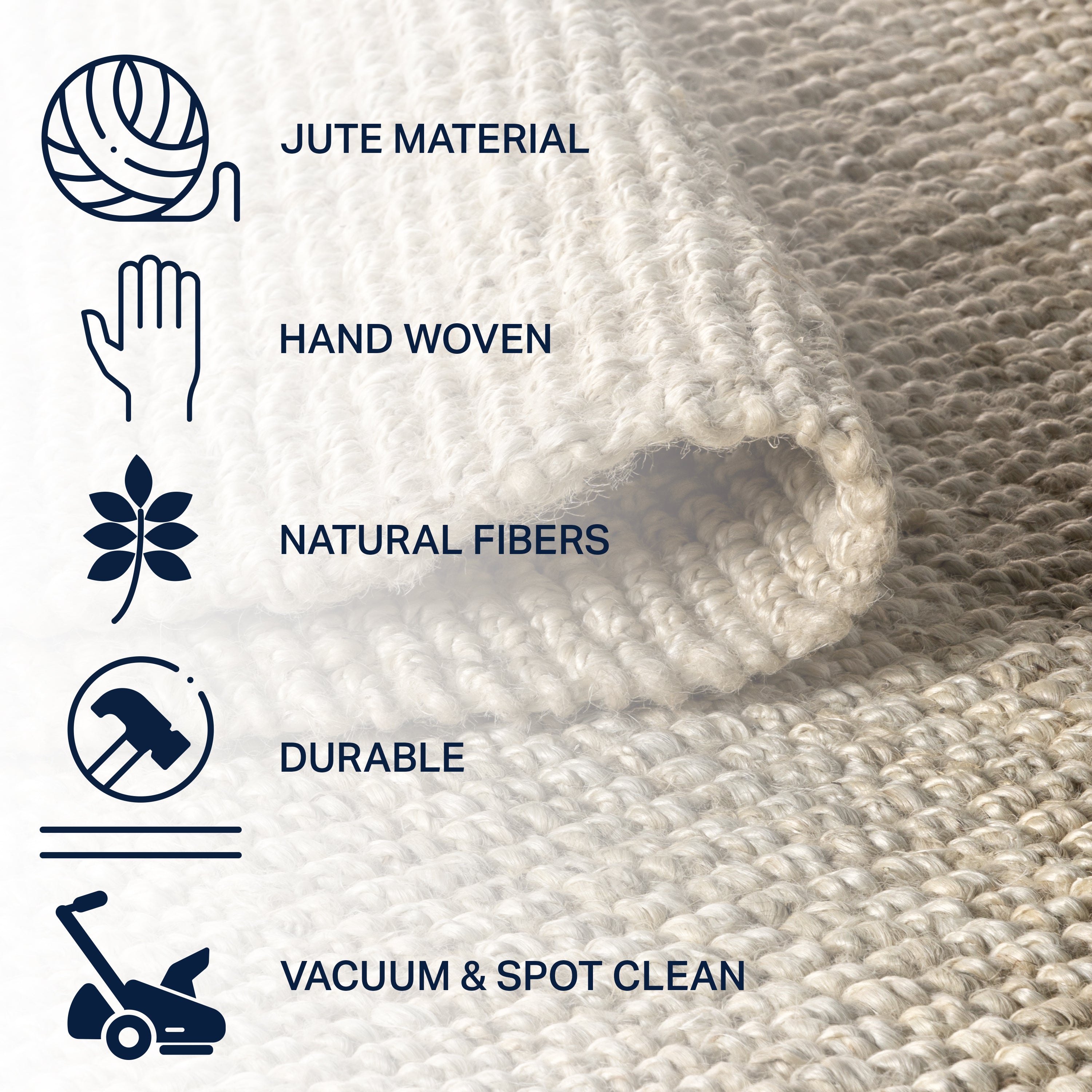 Pata Hand Woven Chunky Jute Area Rug