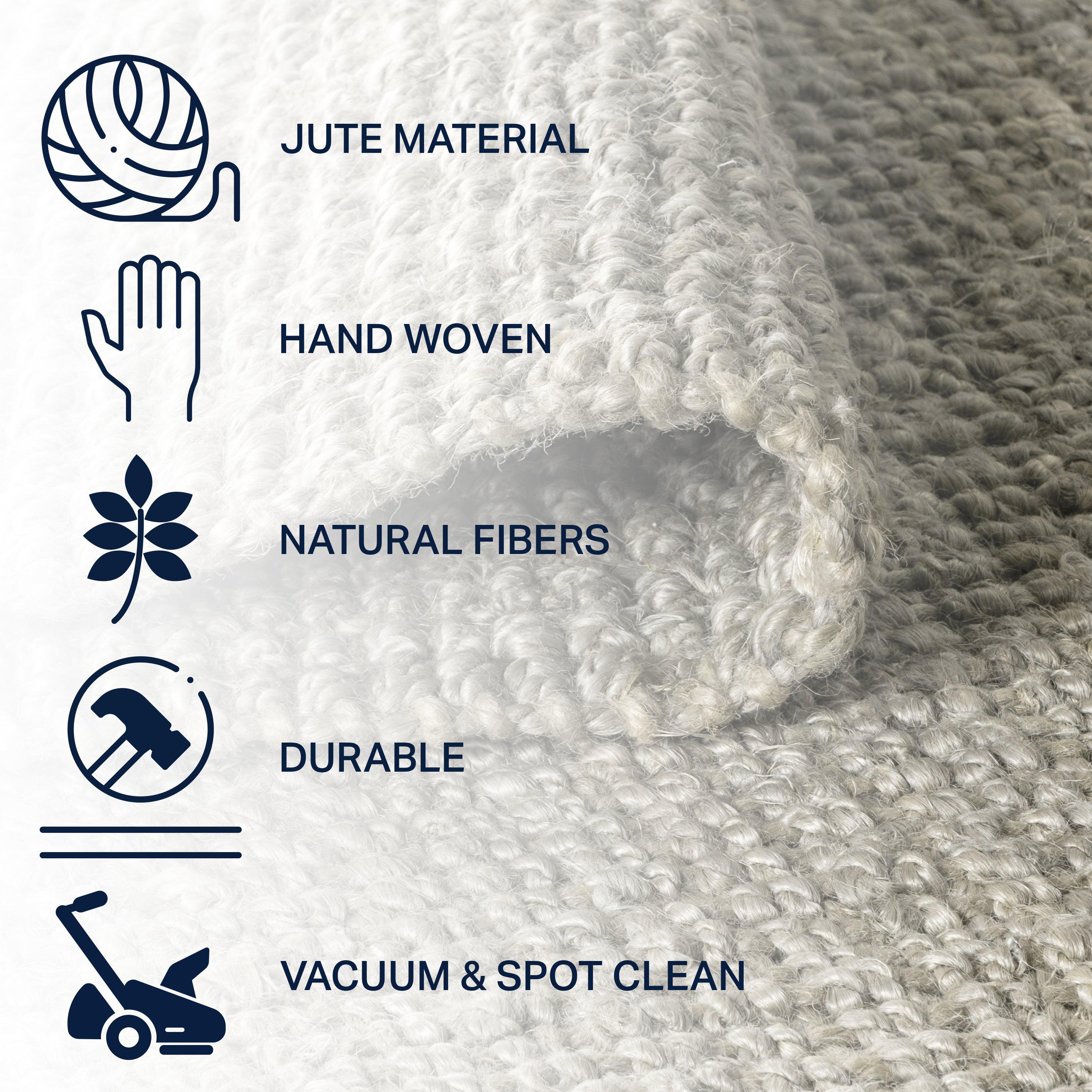 Pata Hand Woven Chunky Jute Area Rug