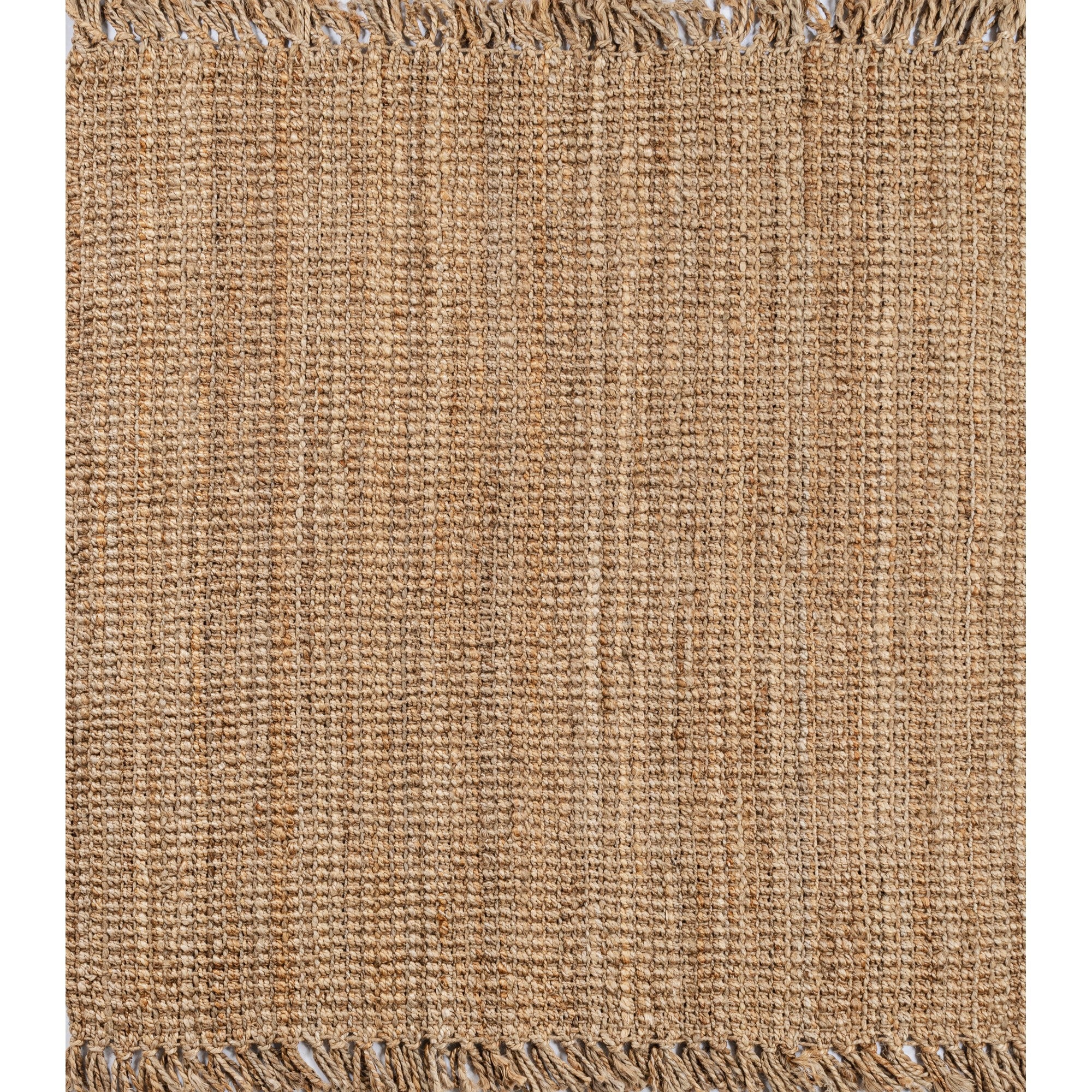 Pata Hand Woven Chunky Jute with Fringe Area Rug