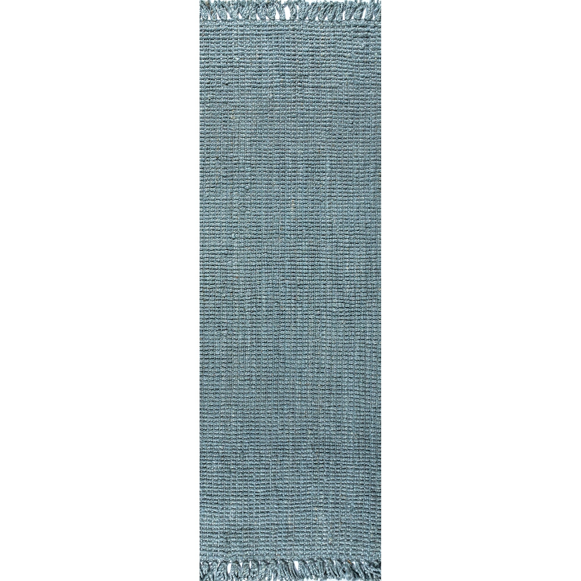 Pata Hand Woven Chunky Jute with Fringe Area Rug