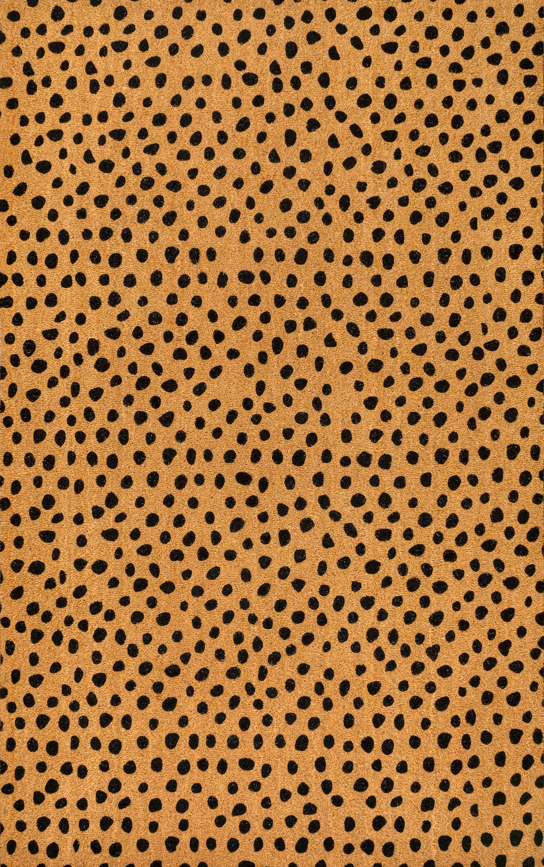 Daphne Modern Classic Animal-Spot Bordered Coir Indoor/Outdoor Doormat