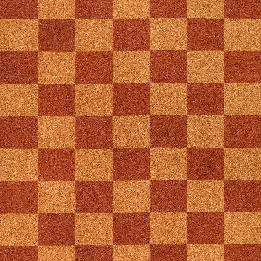 Porter Classic Farmhouse Checkered Coir Indoor/Outdoor Doormat