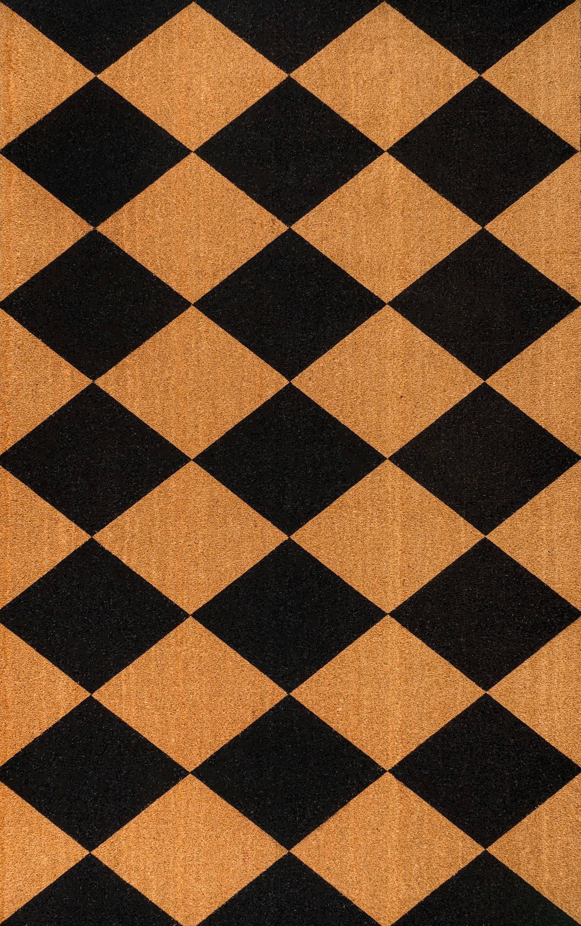 Paige Modern Classic Diamond-Patterned Coir Indoor/Outdoor Doormat
