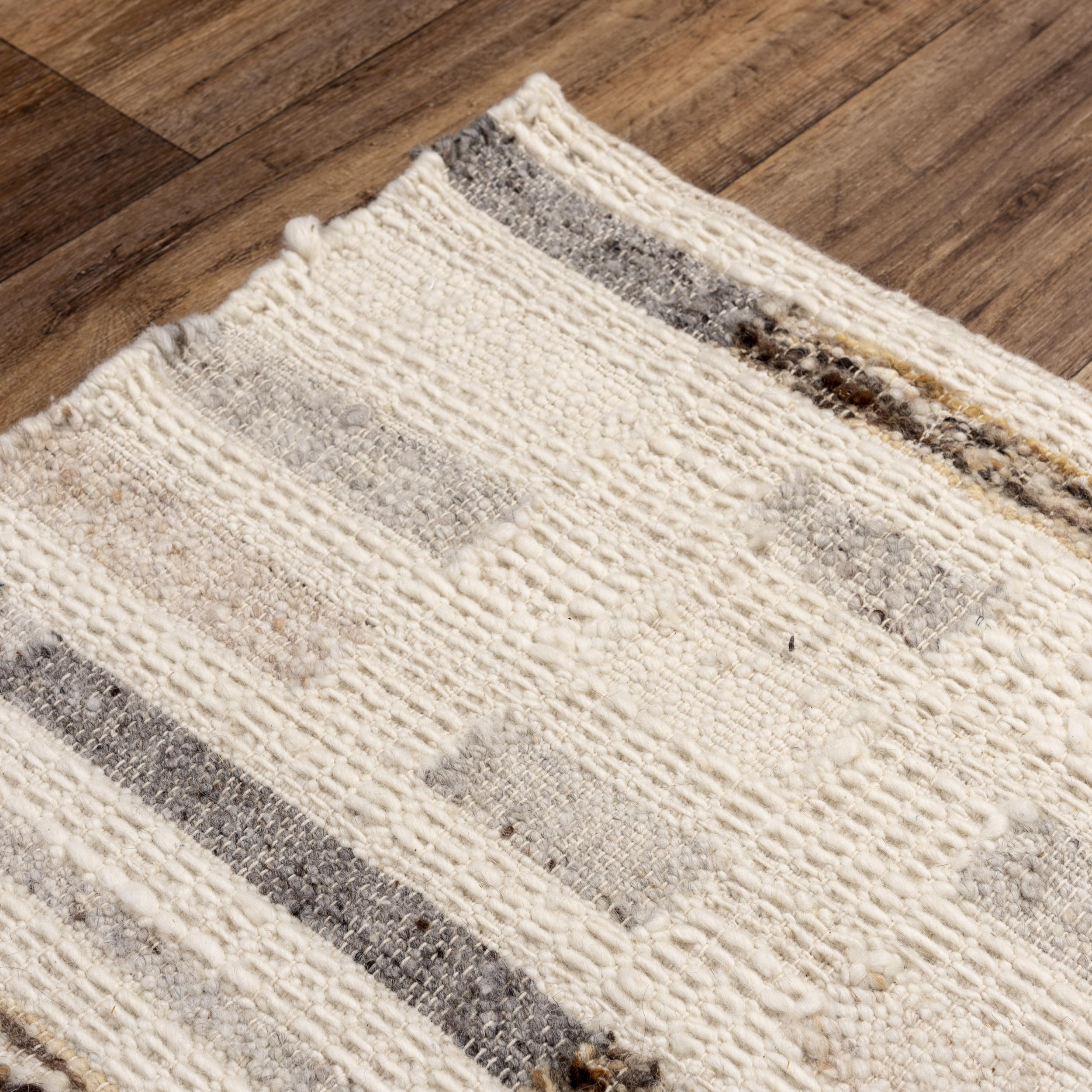 Halston Hand Woven Geometric Area Rug