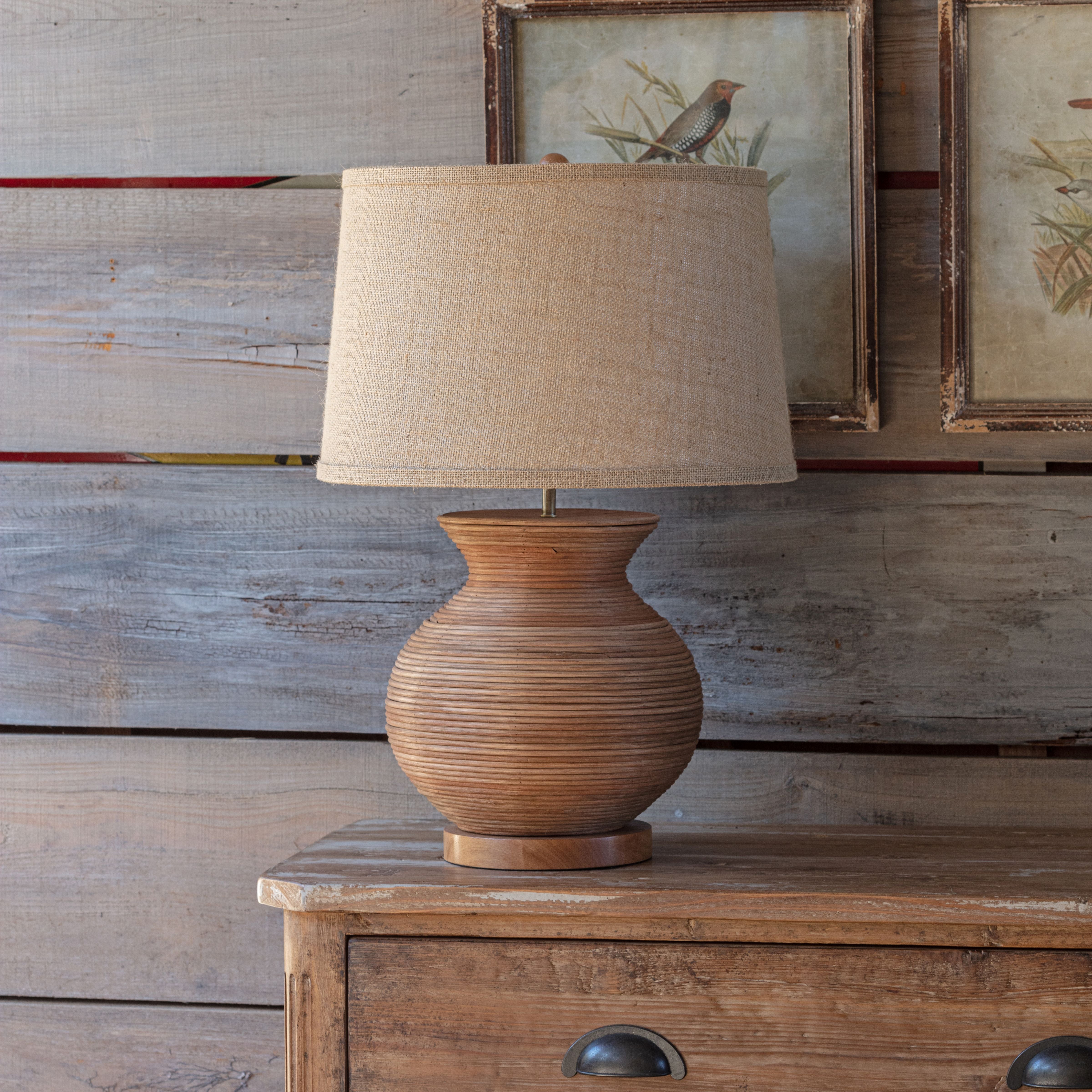 Natural Rattan Woven Table Lamp