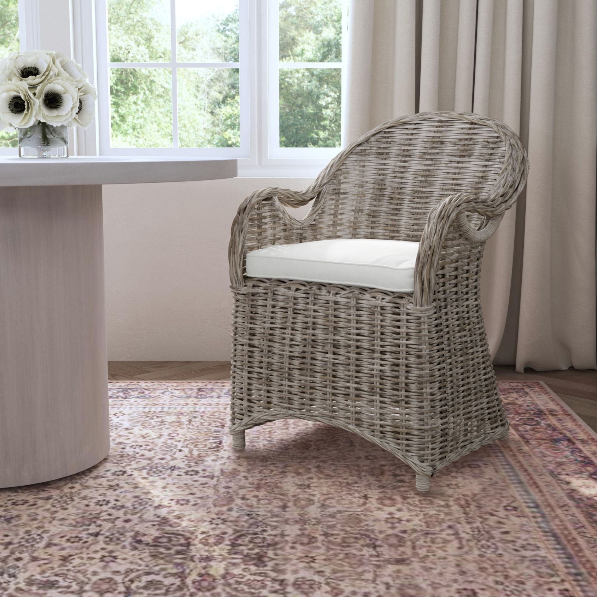 Colina Rattan Dining Arm Chair