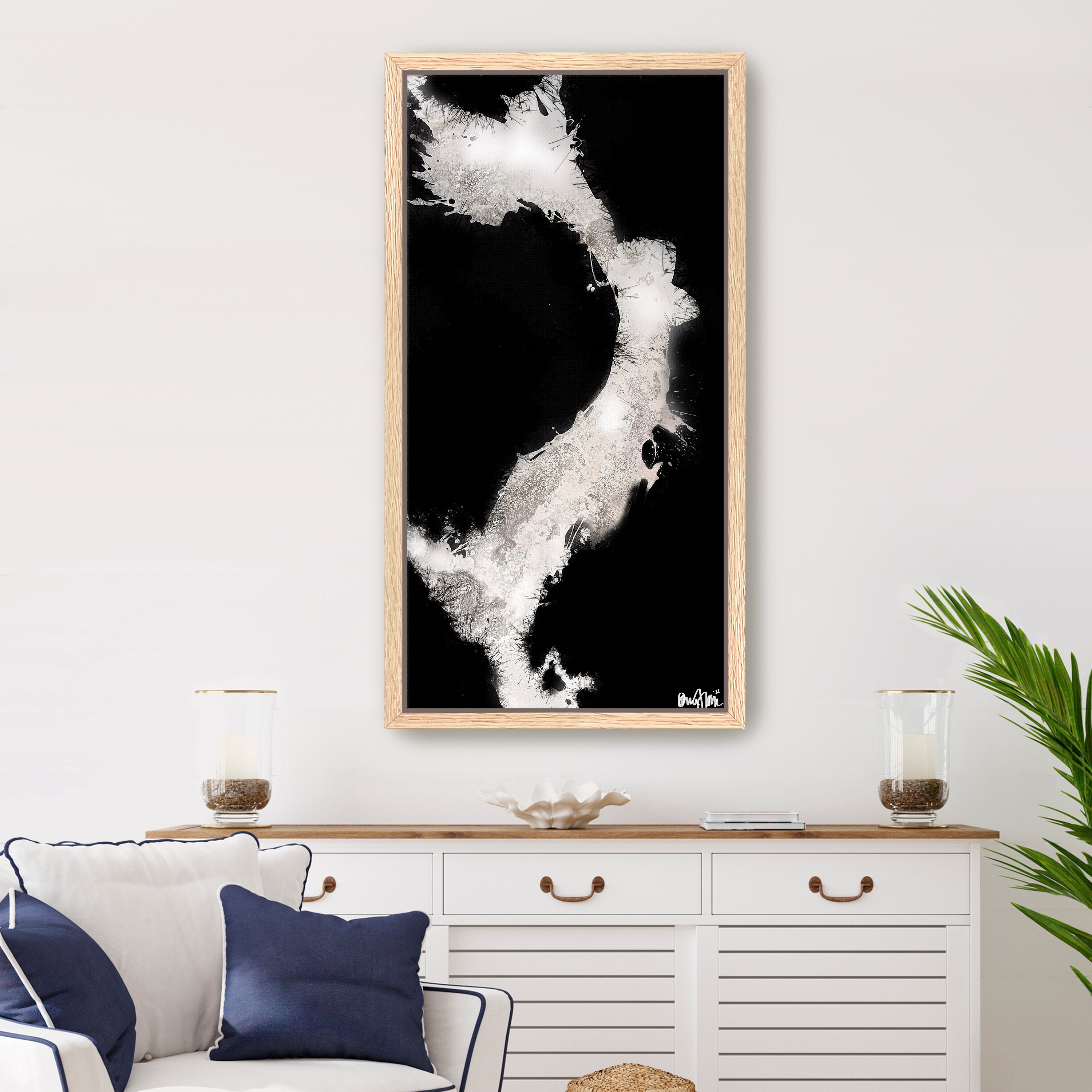 Inverted Splashes Canvas Giclee
