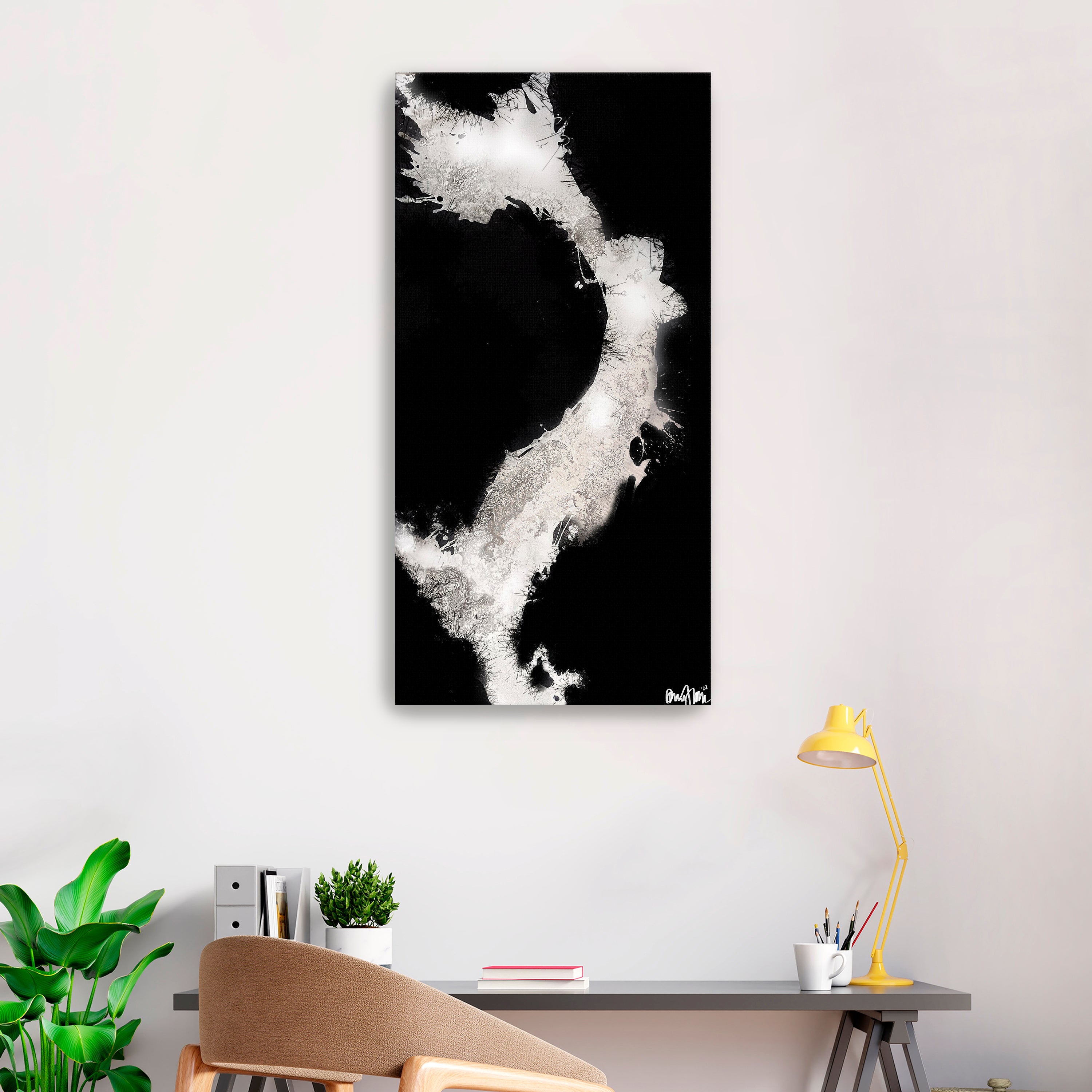 Inverted Splashes Canvas Giclee