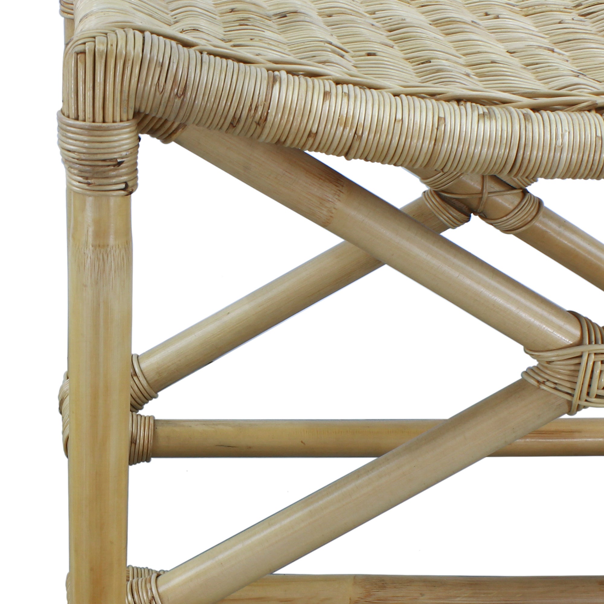 Rattan Woven Director Stool