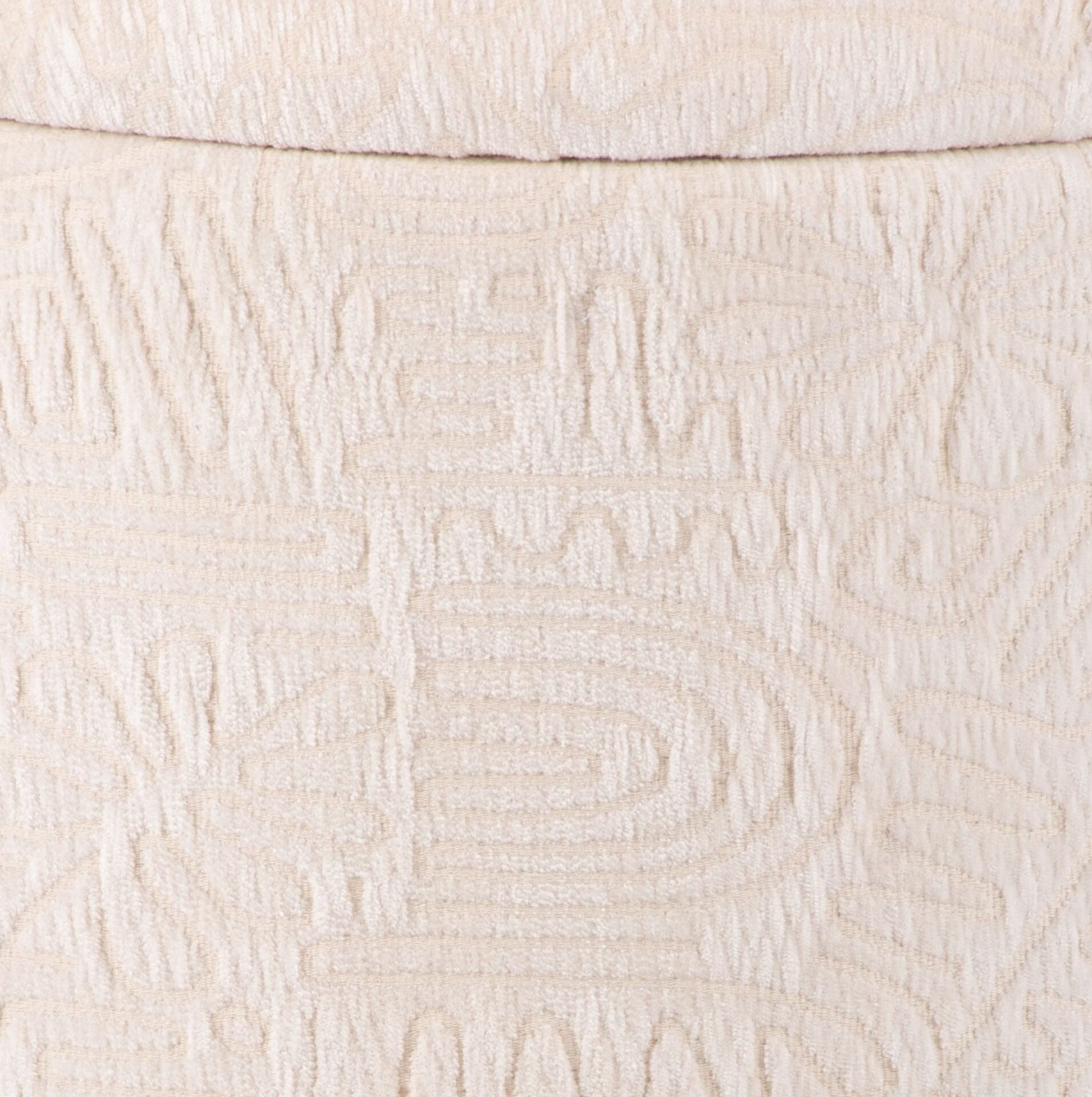 Ivory Symbol Handwoven Fabric Storage Ottoman