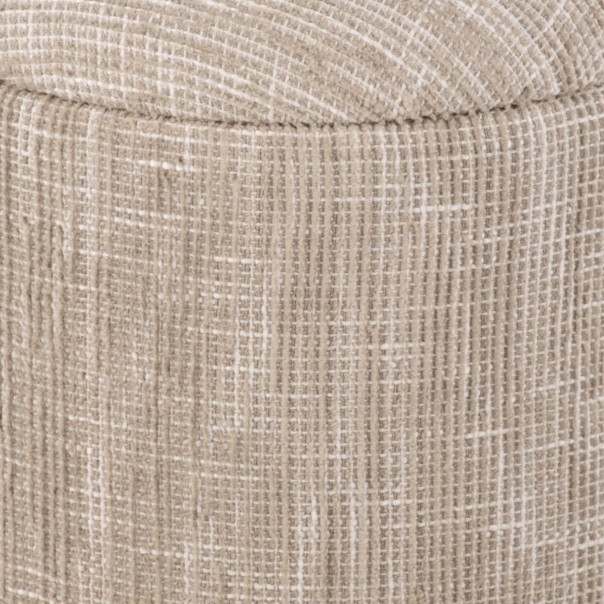 Natural Solid Handwoven Fabric Storage Ottoman