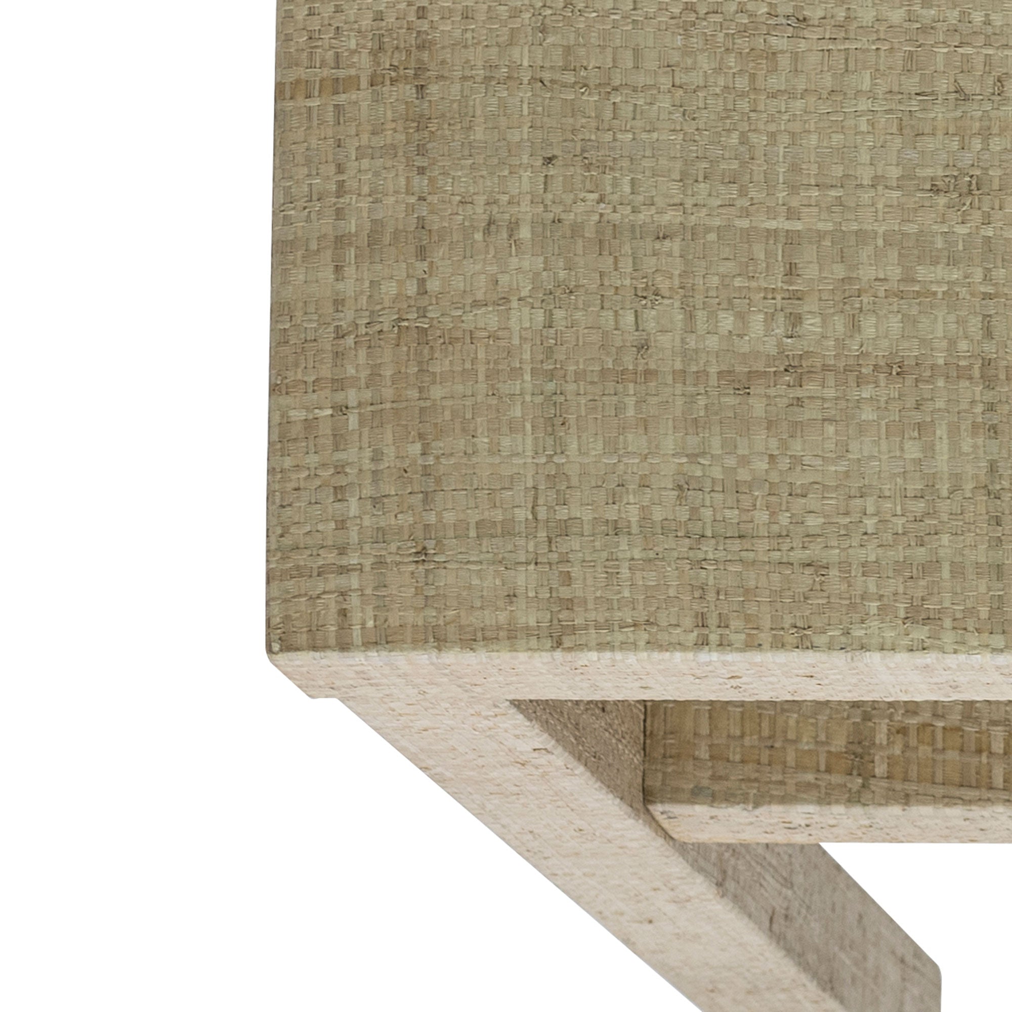 Natural Raffia Wrapped Console Table with Shelf β Pier 1