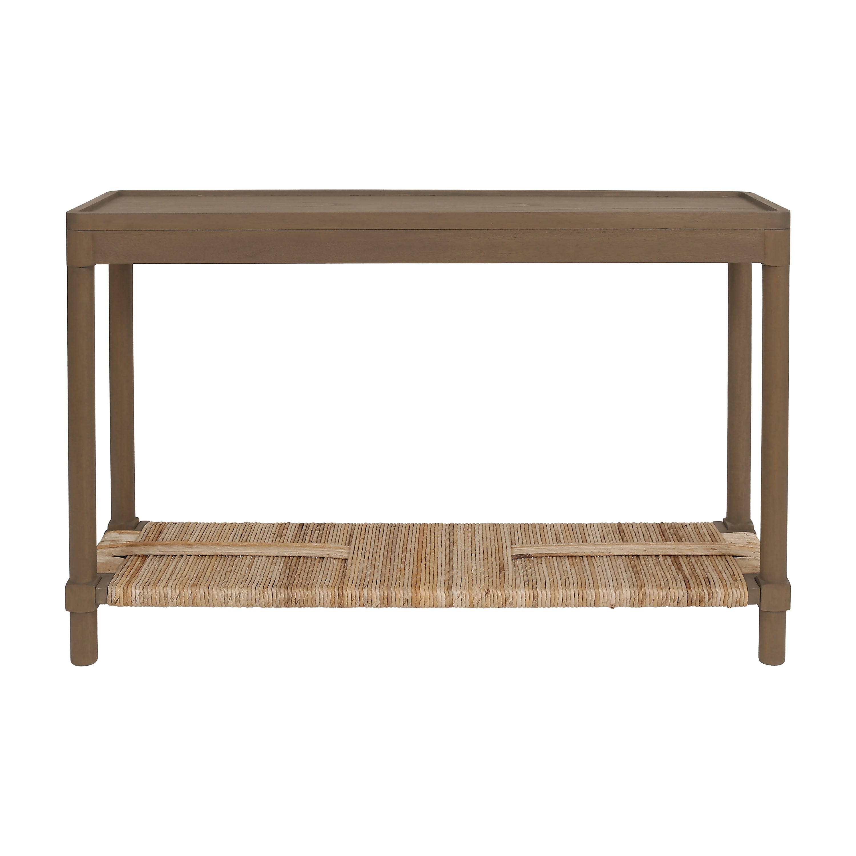 Ashley 47.25"W Tray Top Console Table With Rush Shelf