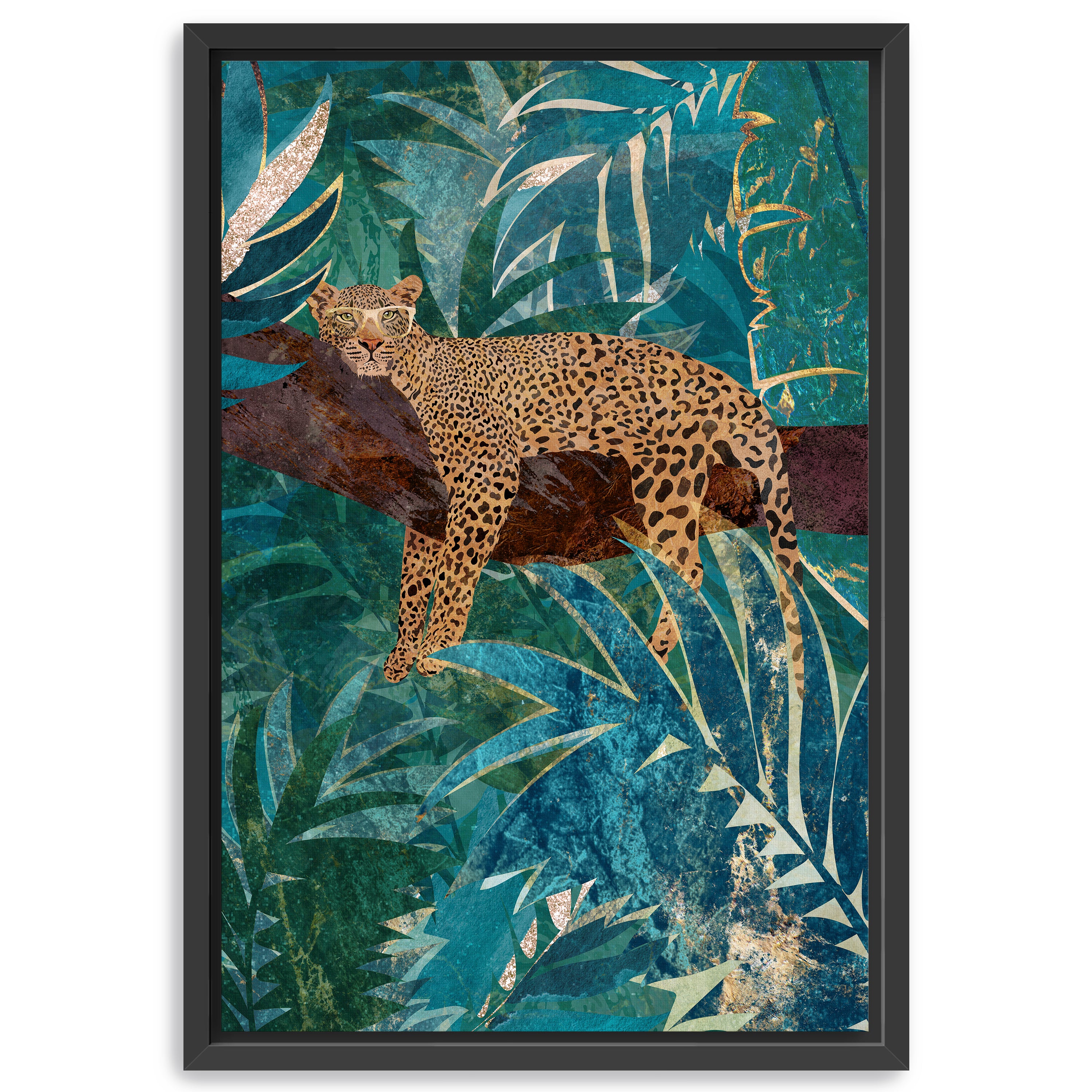 Manovski Lazy Leopard in the Jungle Canvas Giclee