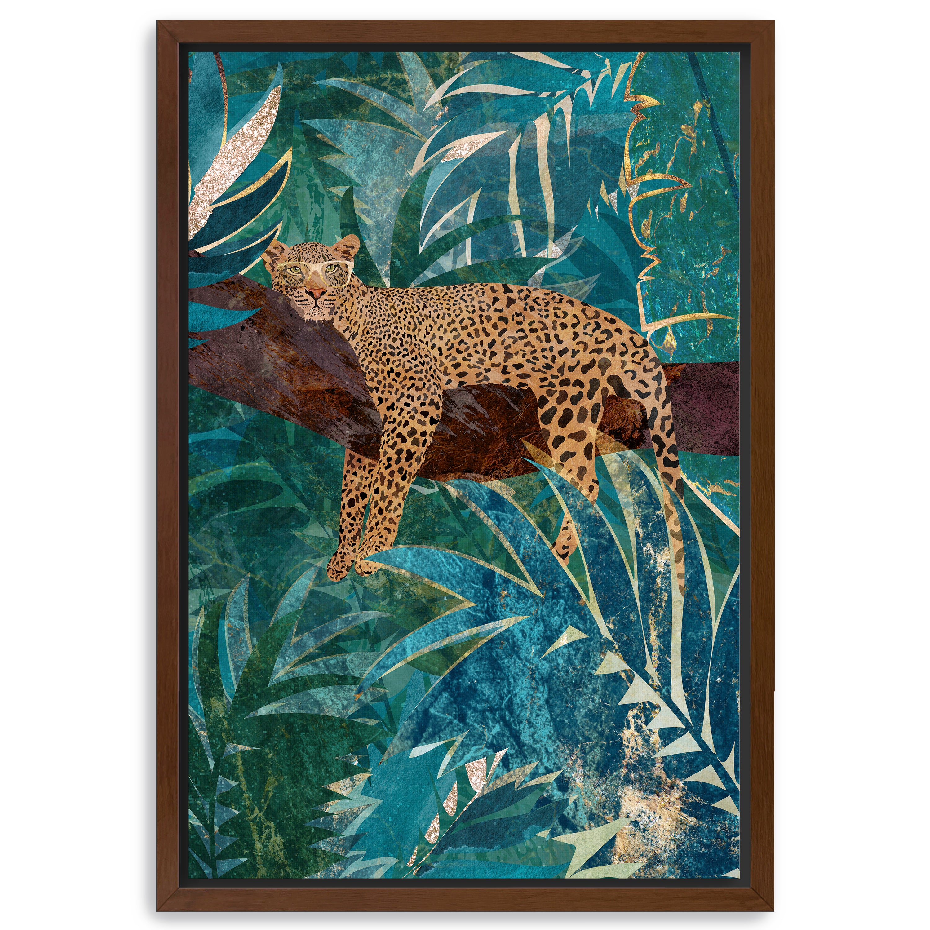 Manovski Lazy Leopard in the Jungle Canvas Giclee