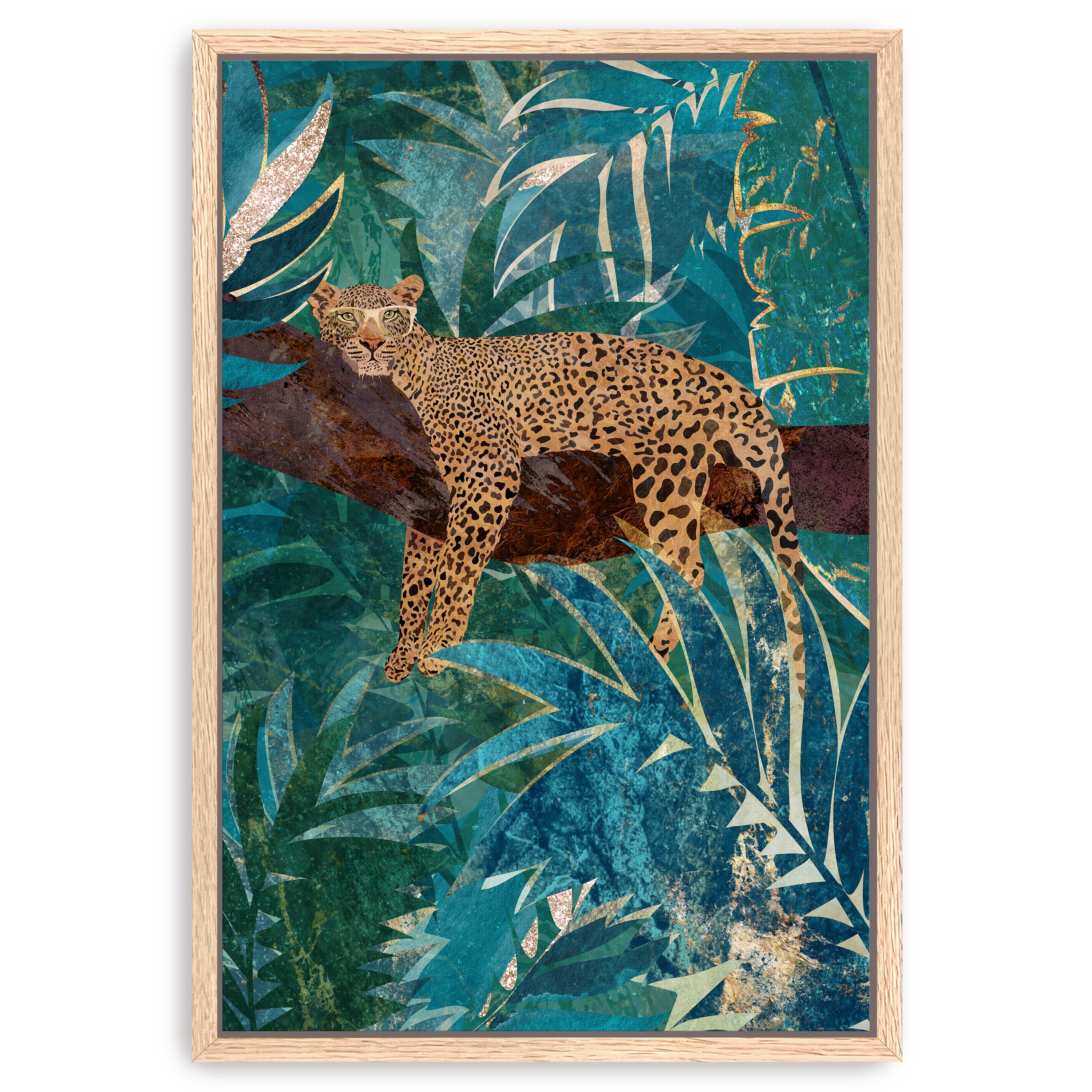 Manovski Lazy Leopard in the Jungle Canvas Giclee