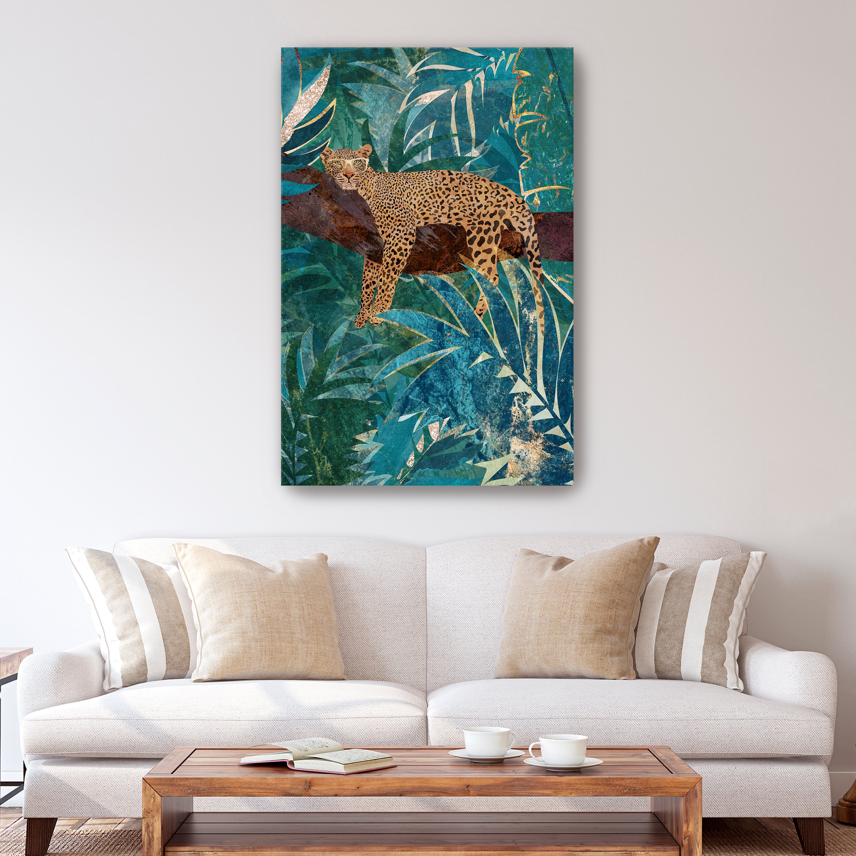 Manovski Lazy Leopard in the Jungle Canvas Giclee