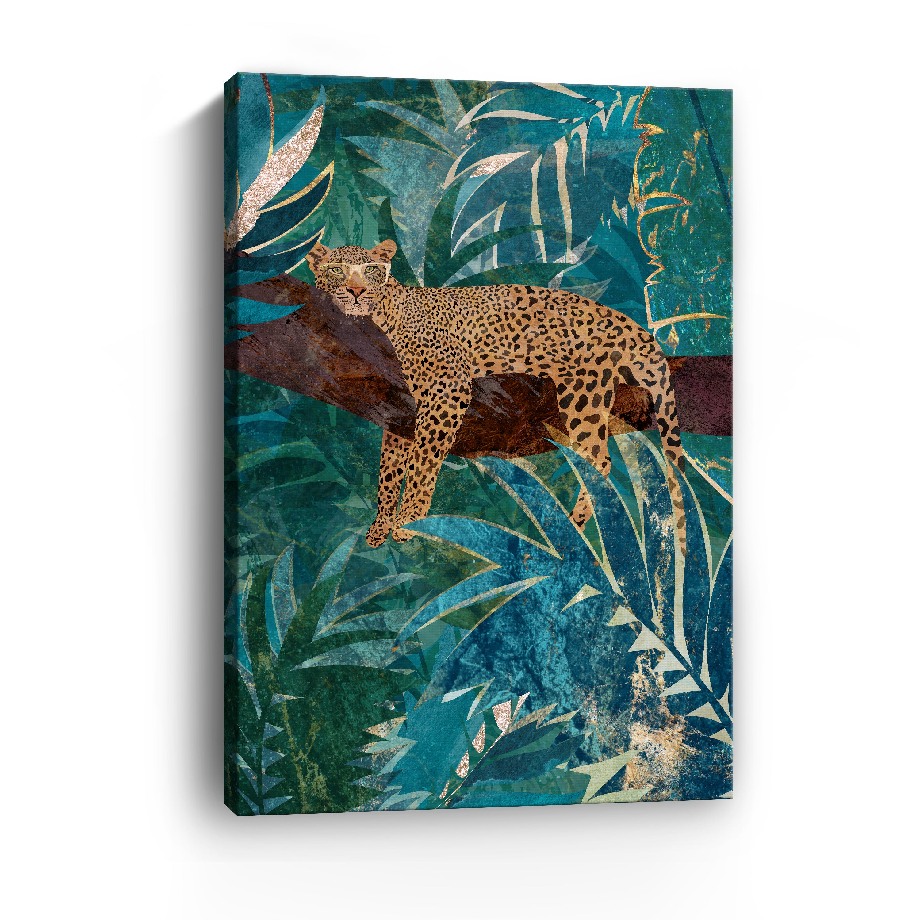 Manovski Lazy Leopard in the Jungle Canvas Giclee