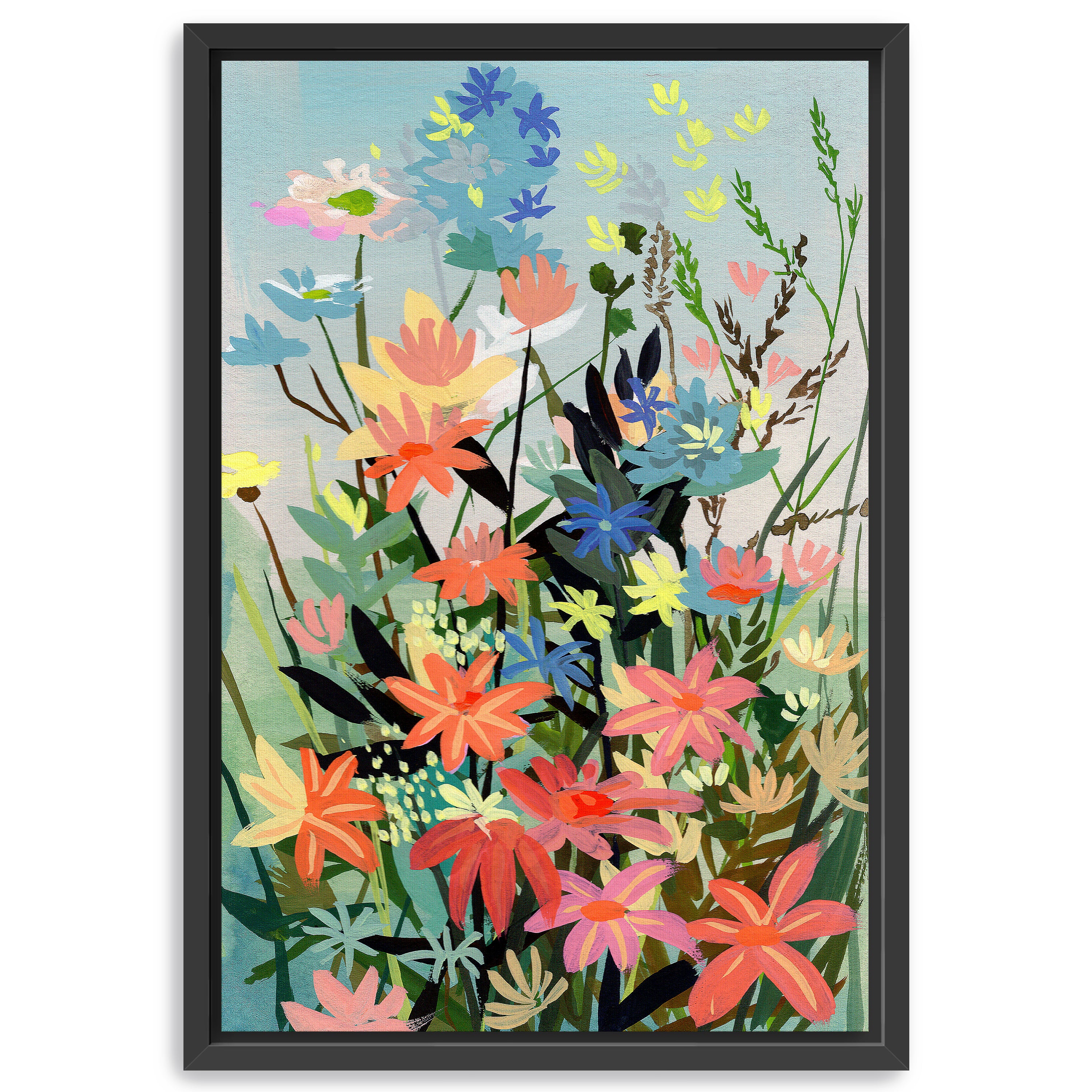 Pastel Wildflowers Canvas Giclee