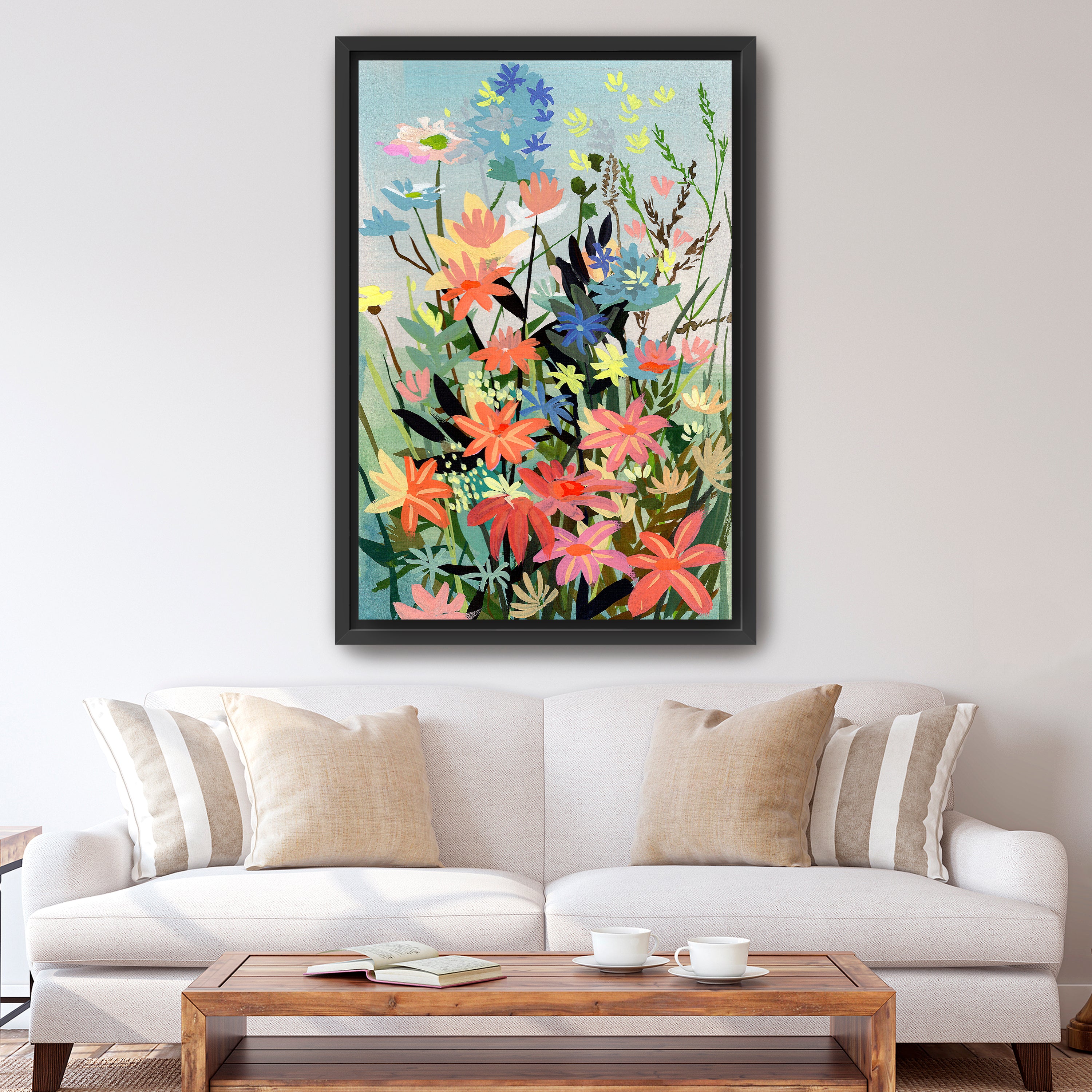 Pastel Wildflowers Canvas Giclee
