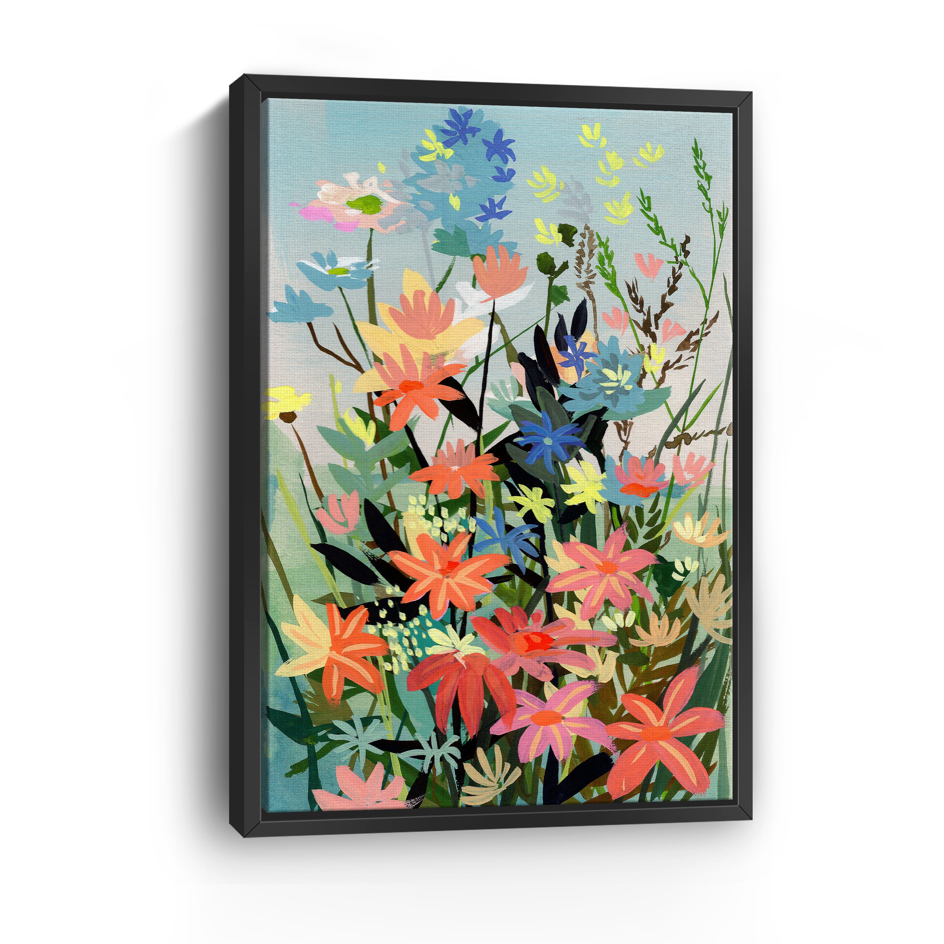 Pastel Wildflowers Canvas Giclee