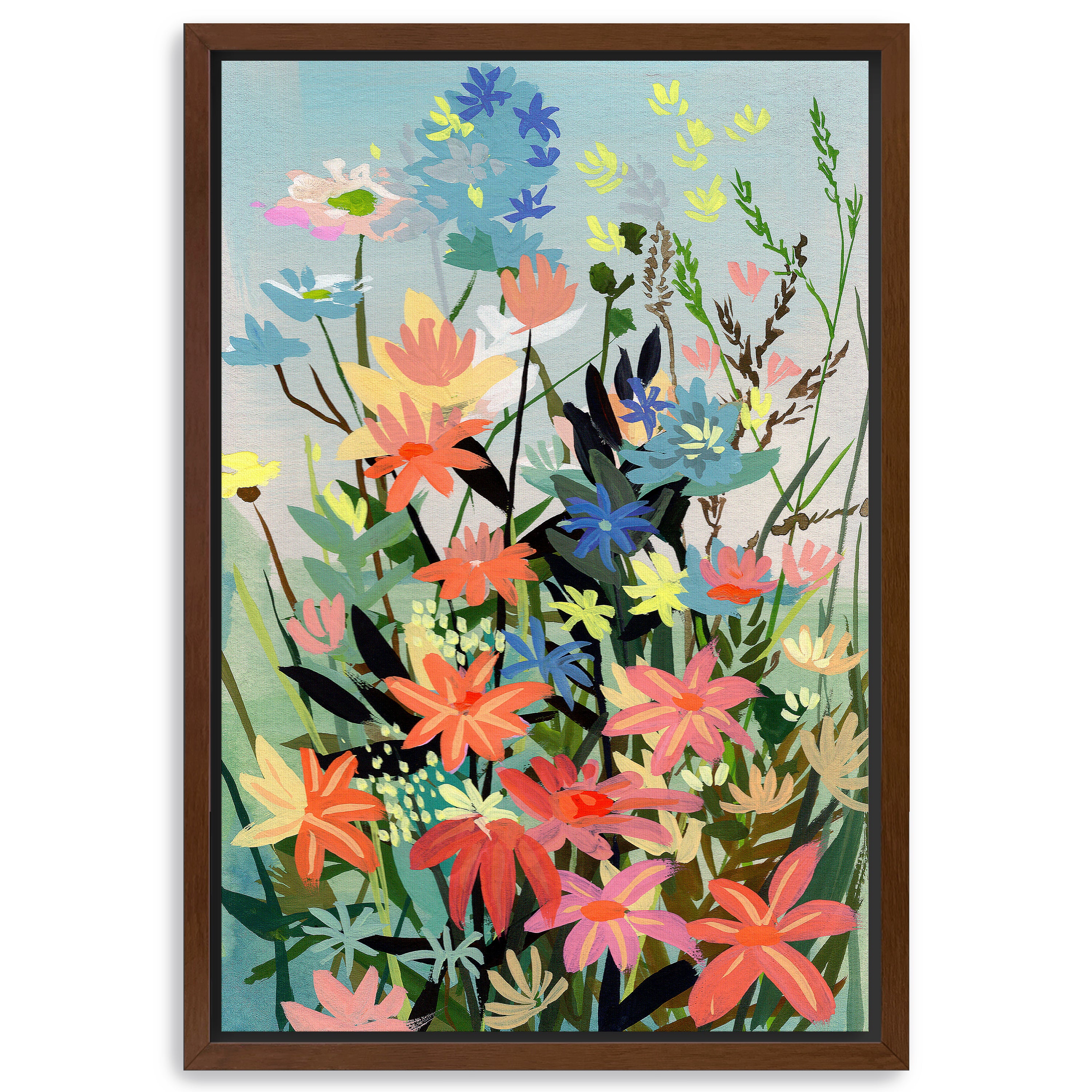 Pastel Wildflowers Canvas Giclee