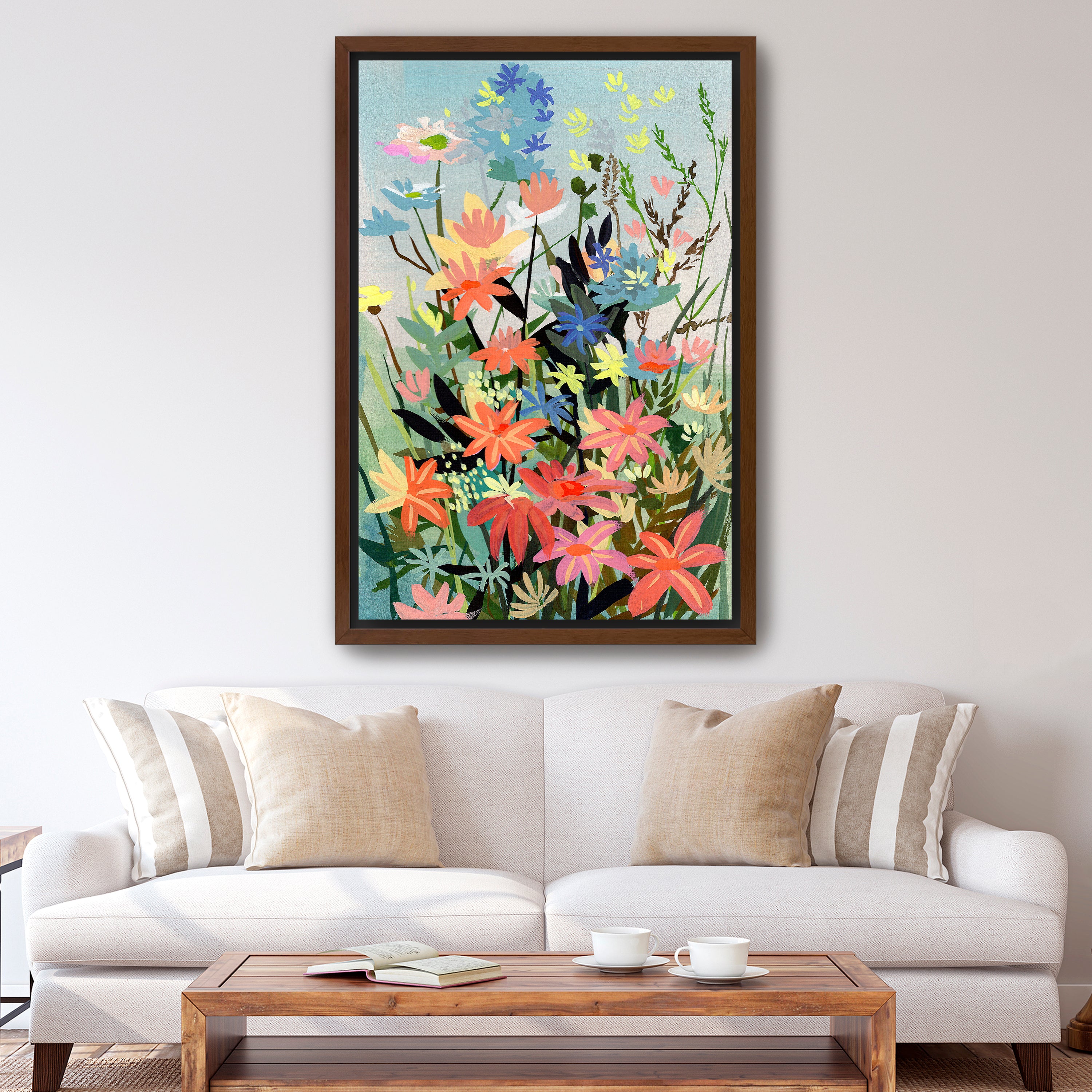 Pastel Wildflowers Canvas Giclee