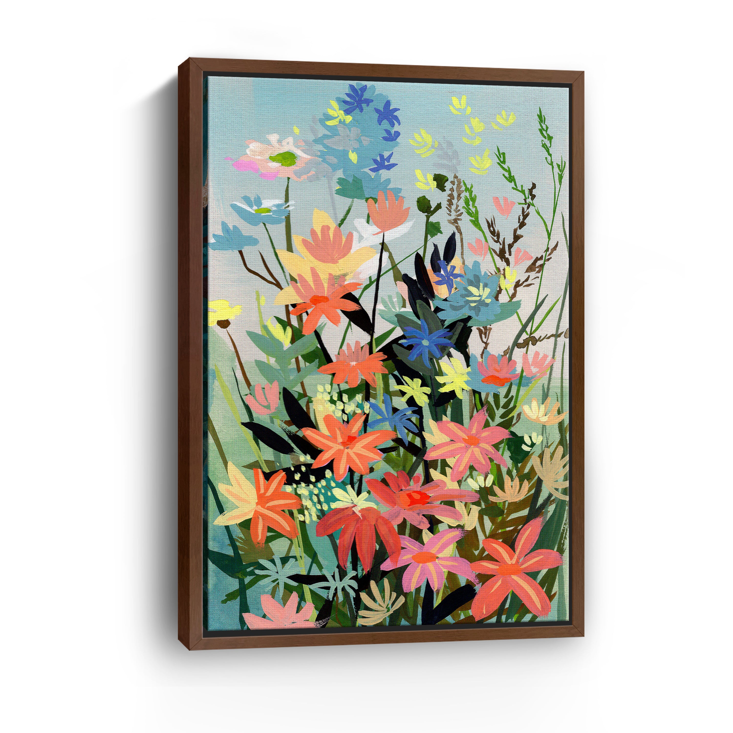 Pastel Wildflowers Canvas Giclee