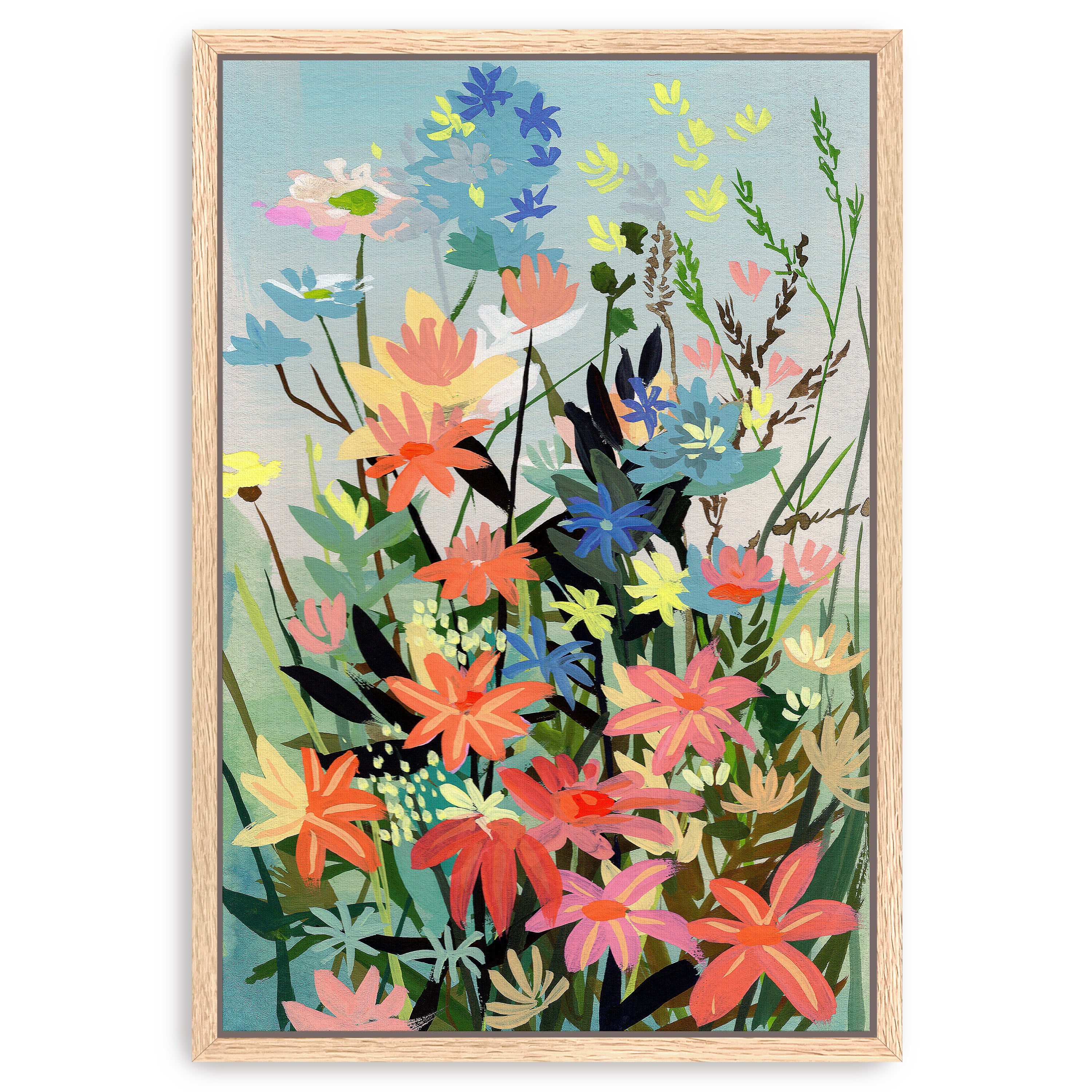 Pastel Wildflowers Canvas Giclee