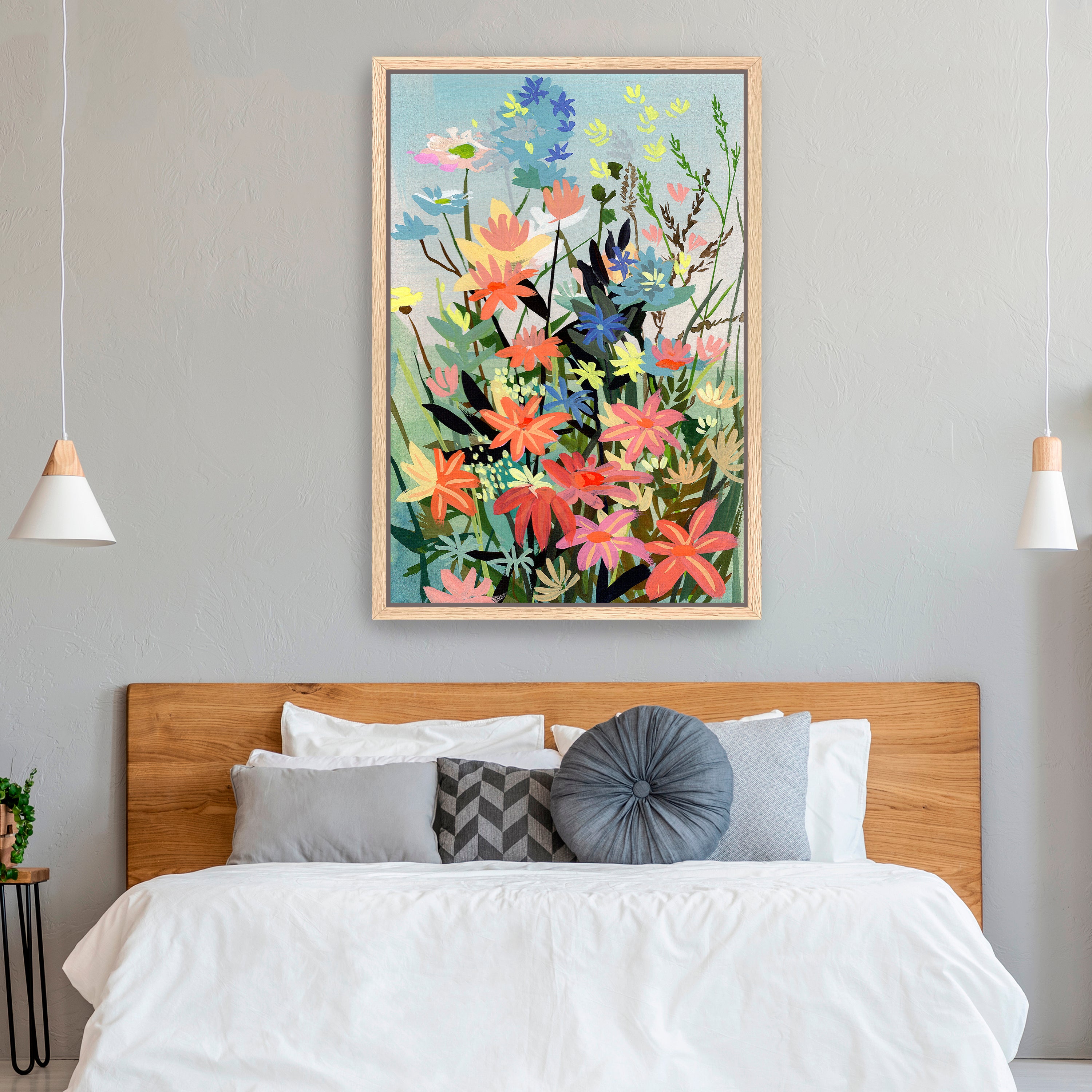Pastel Wildflowers Canvas Giclee