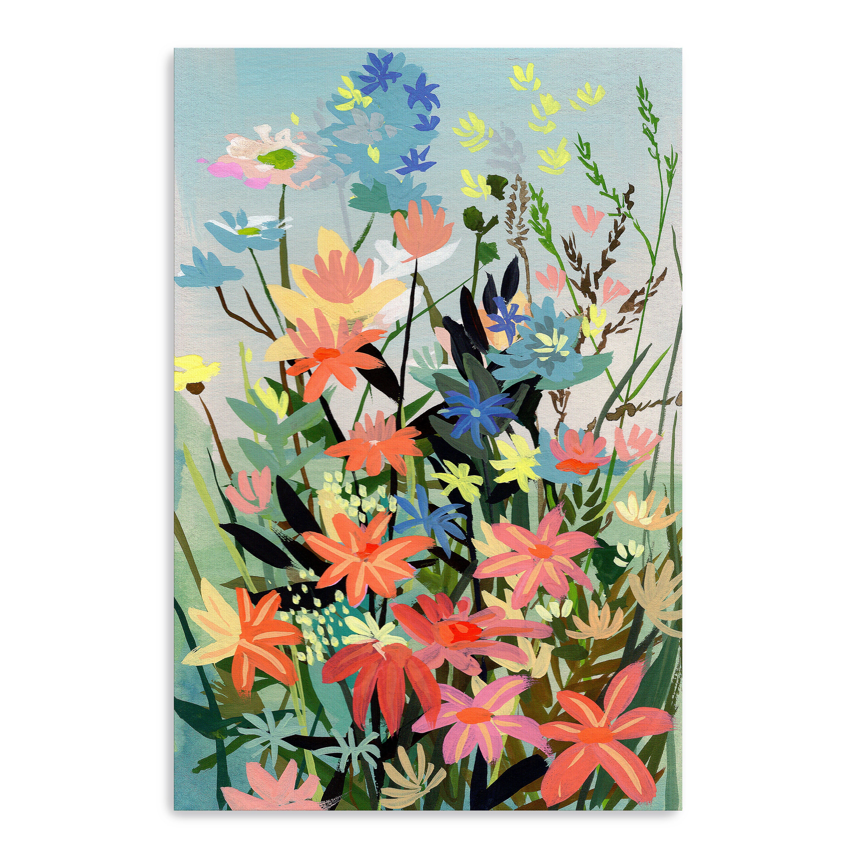 Pastel Wildflowers Canvas Giclee