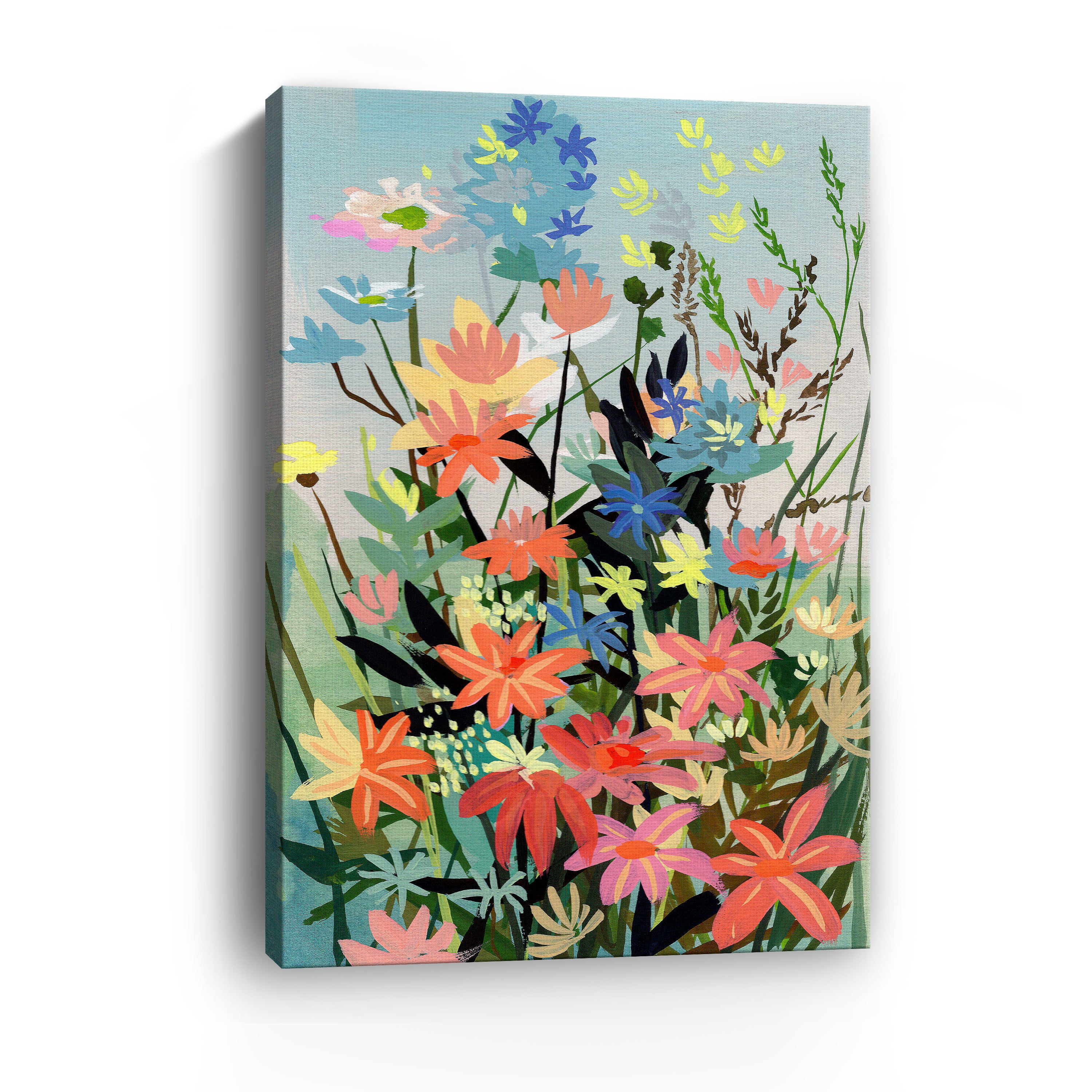 Pastel Wildflowers Canvas Giclee